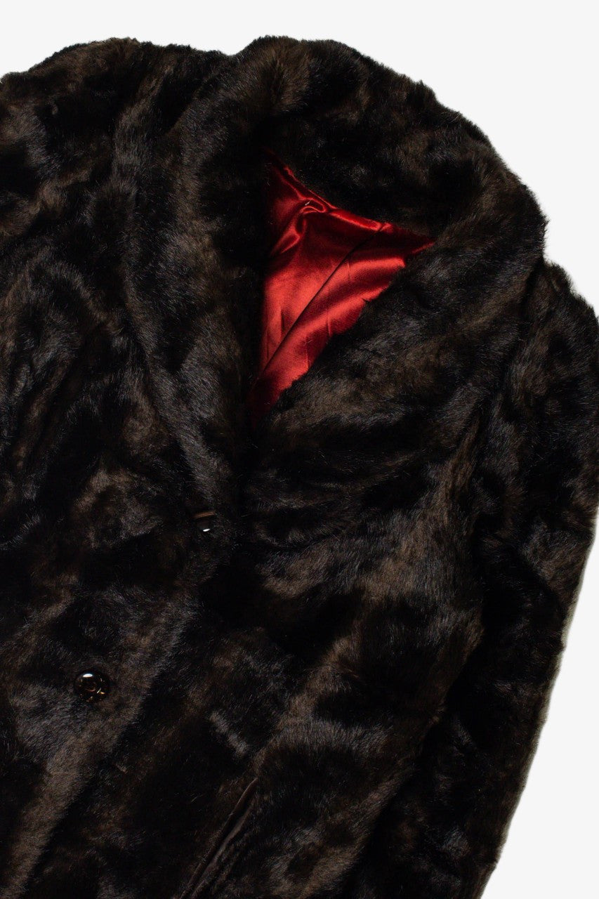 Dark Brown Faux Fur Coat 2