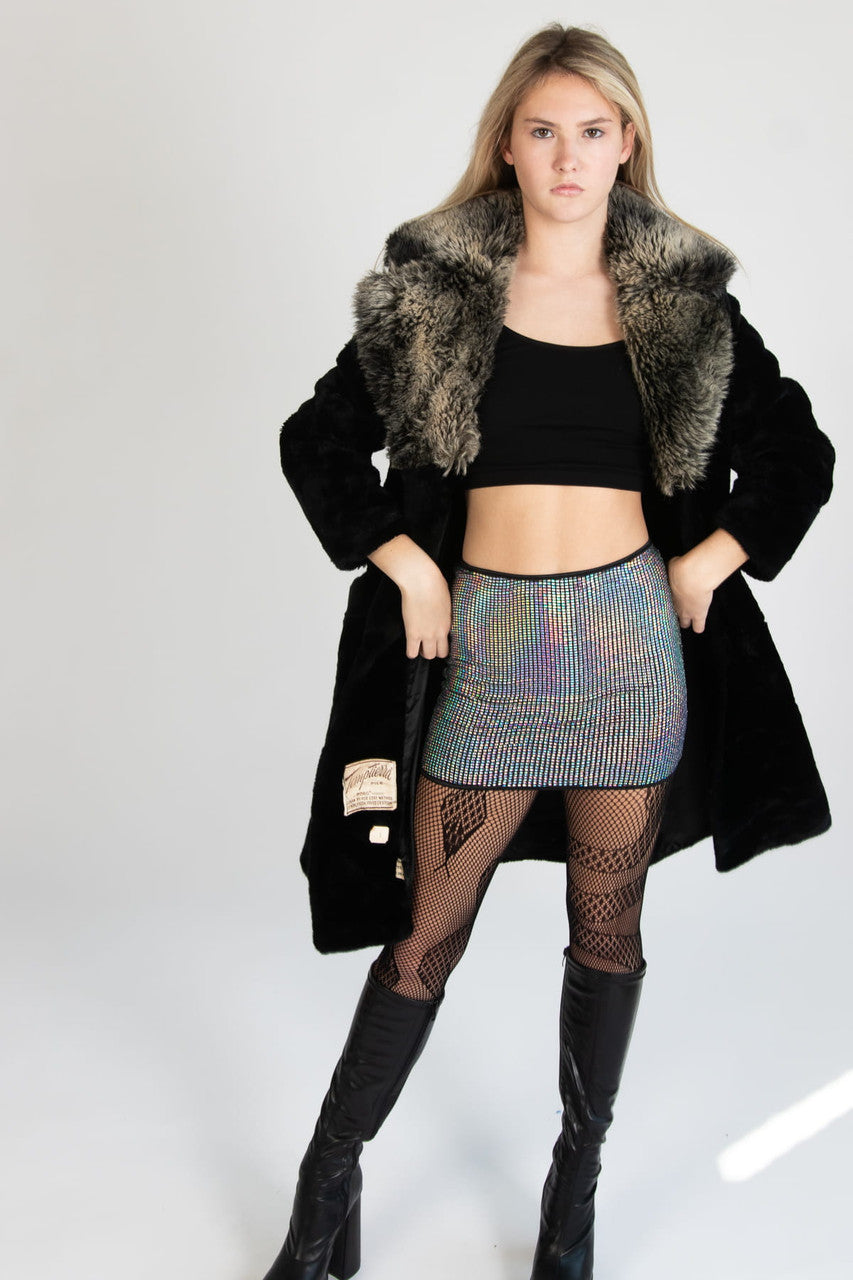 Vintage Rogues Gallery Faux Fur Coat (1970s)