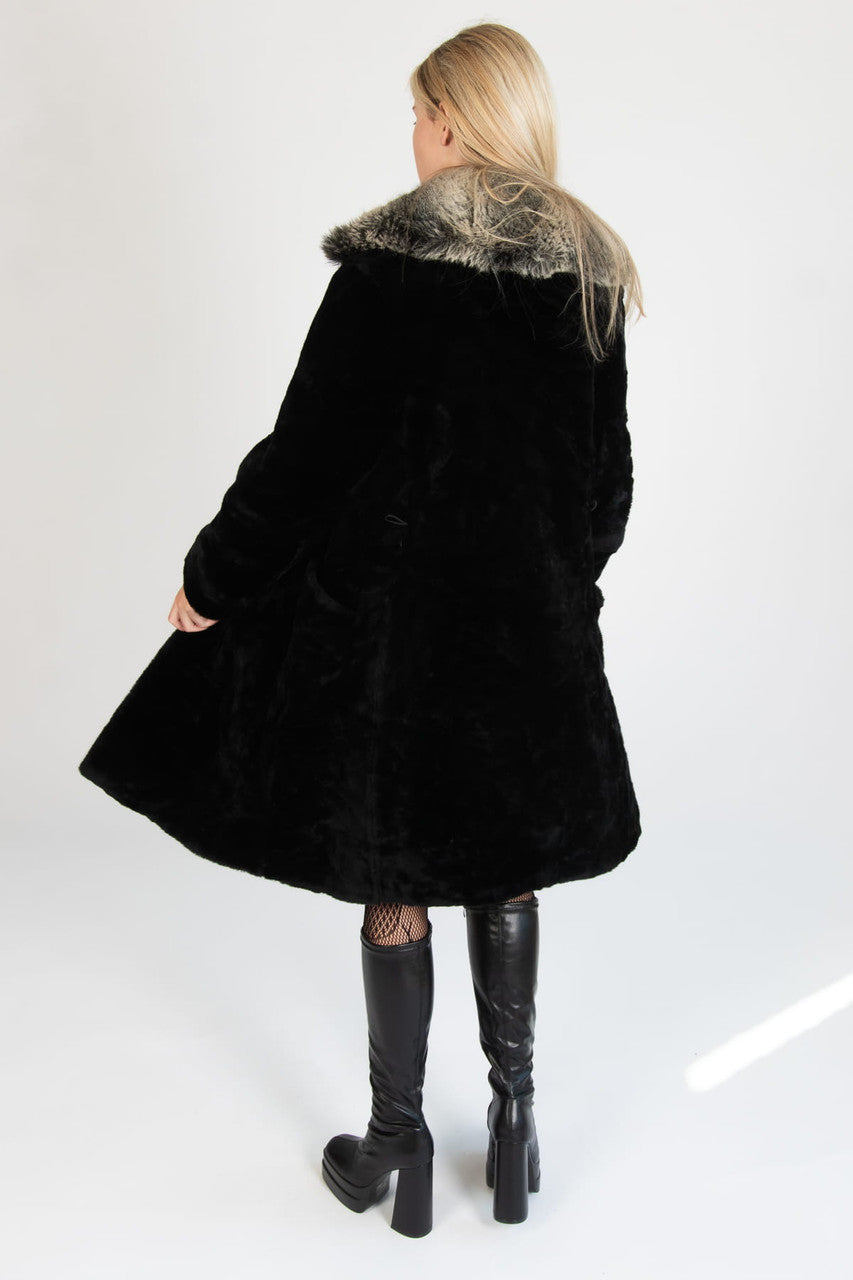 Vintage Rogues Gallery Faux Fur Coat (1970s)