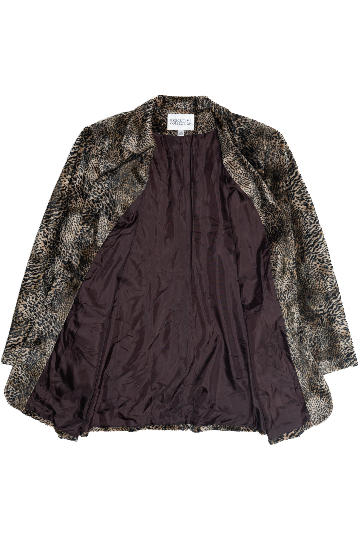 Vintage Executive Collection Leopard And Cheetah Faux Fur Blazer (1990s)