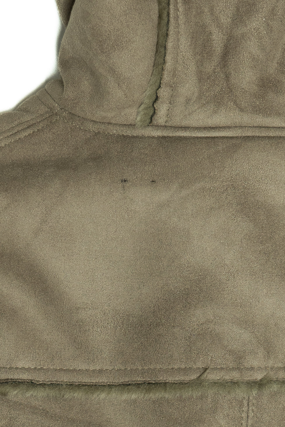 Chadwick's Sage Green Faux Suede Fur Coat