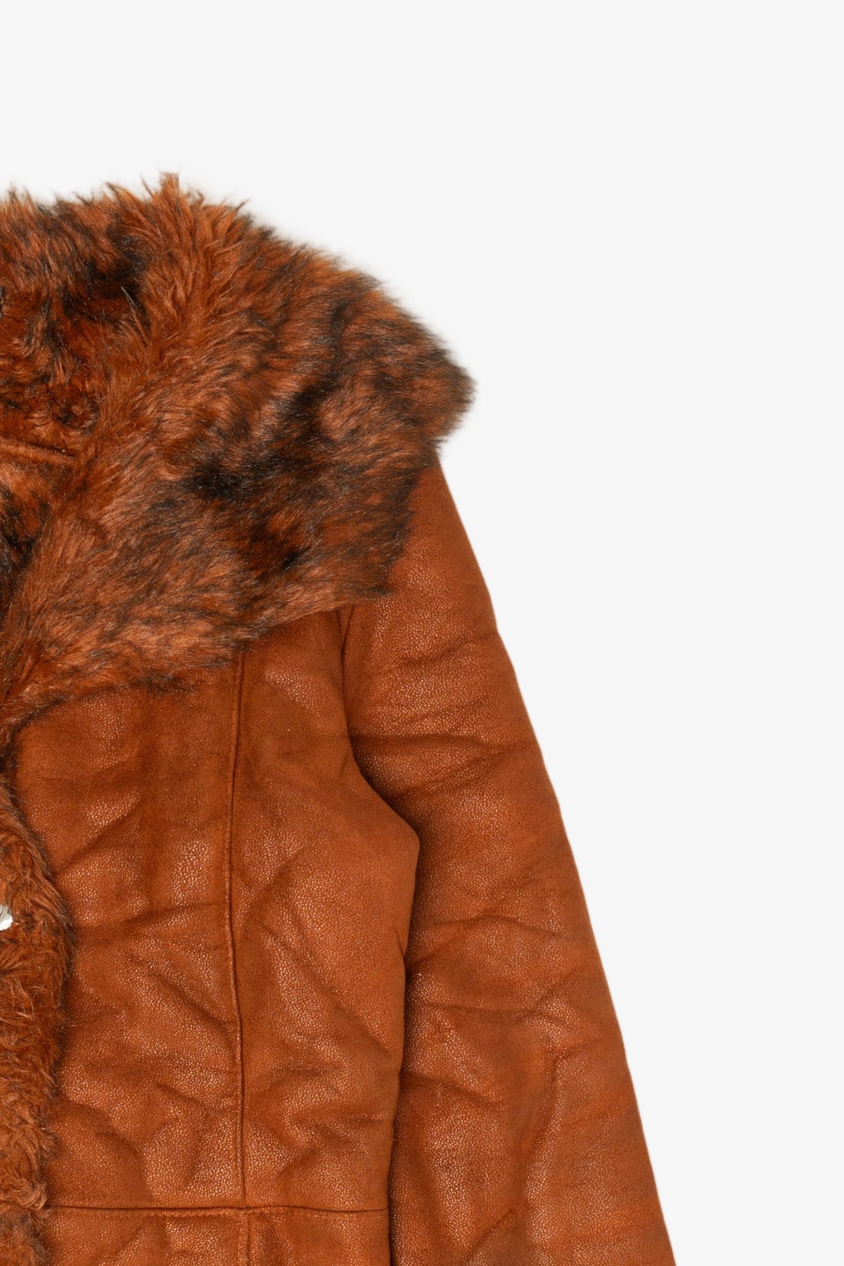 Vintage Brown Monika Faux Fur Lined Coat (1990s)