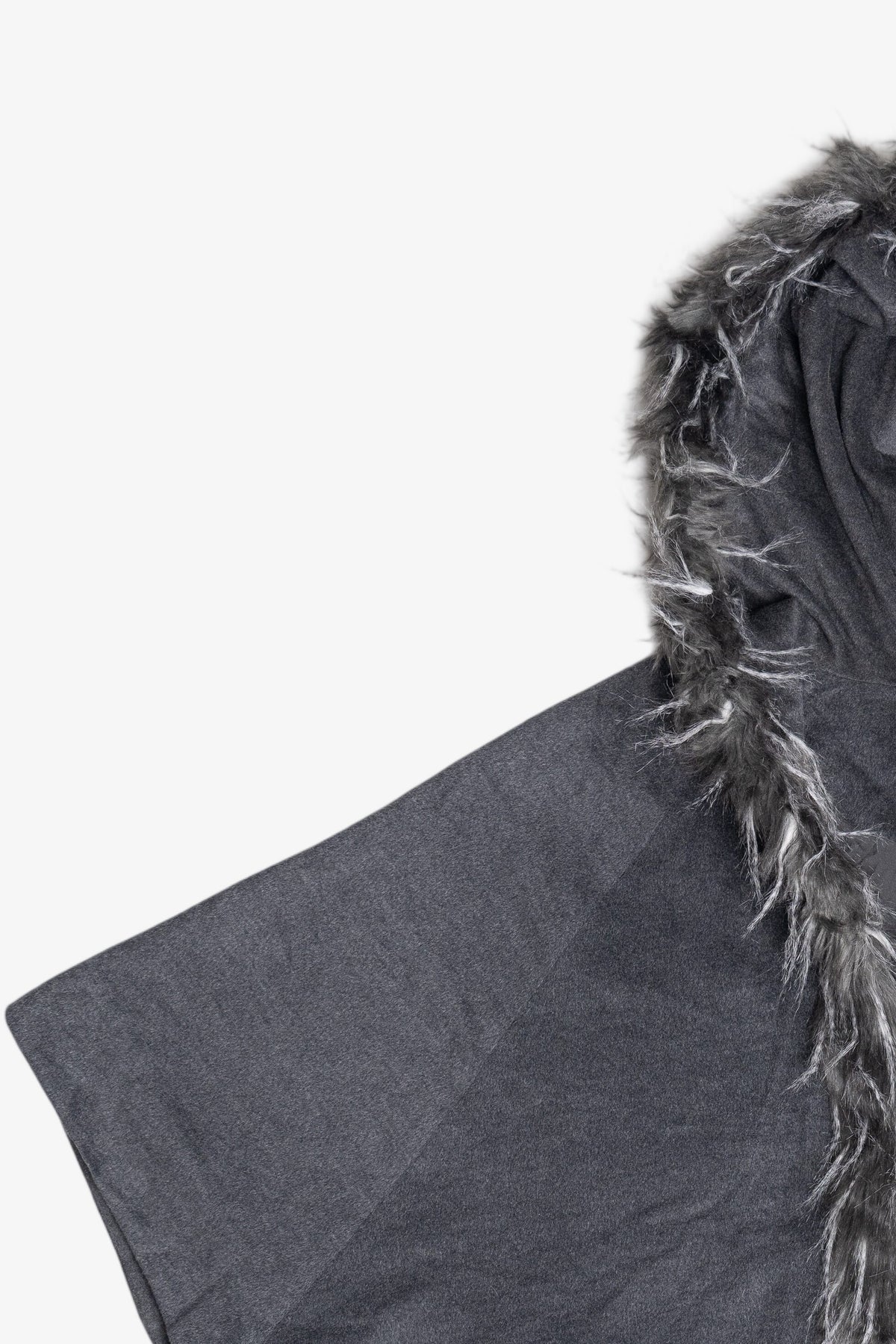 Adrienne Landau Faux Fur Hooded Poncho (2010s)