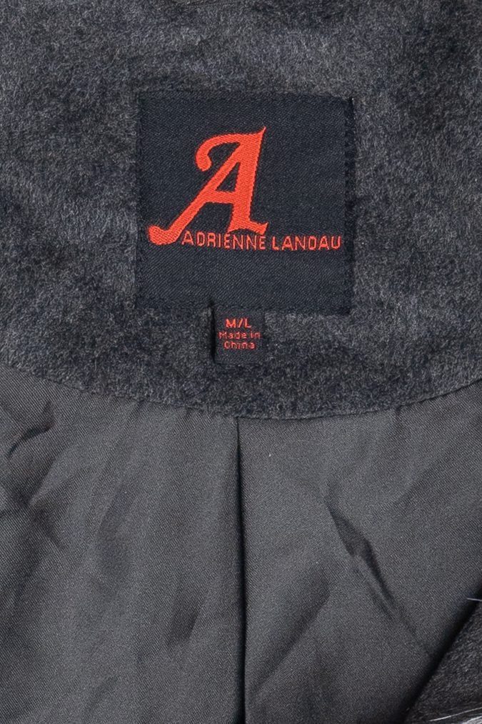 Adrienne Landau Faux Fur Hooded Poncho (2010s)