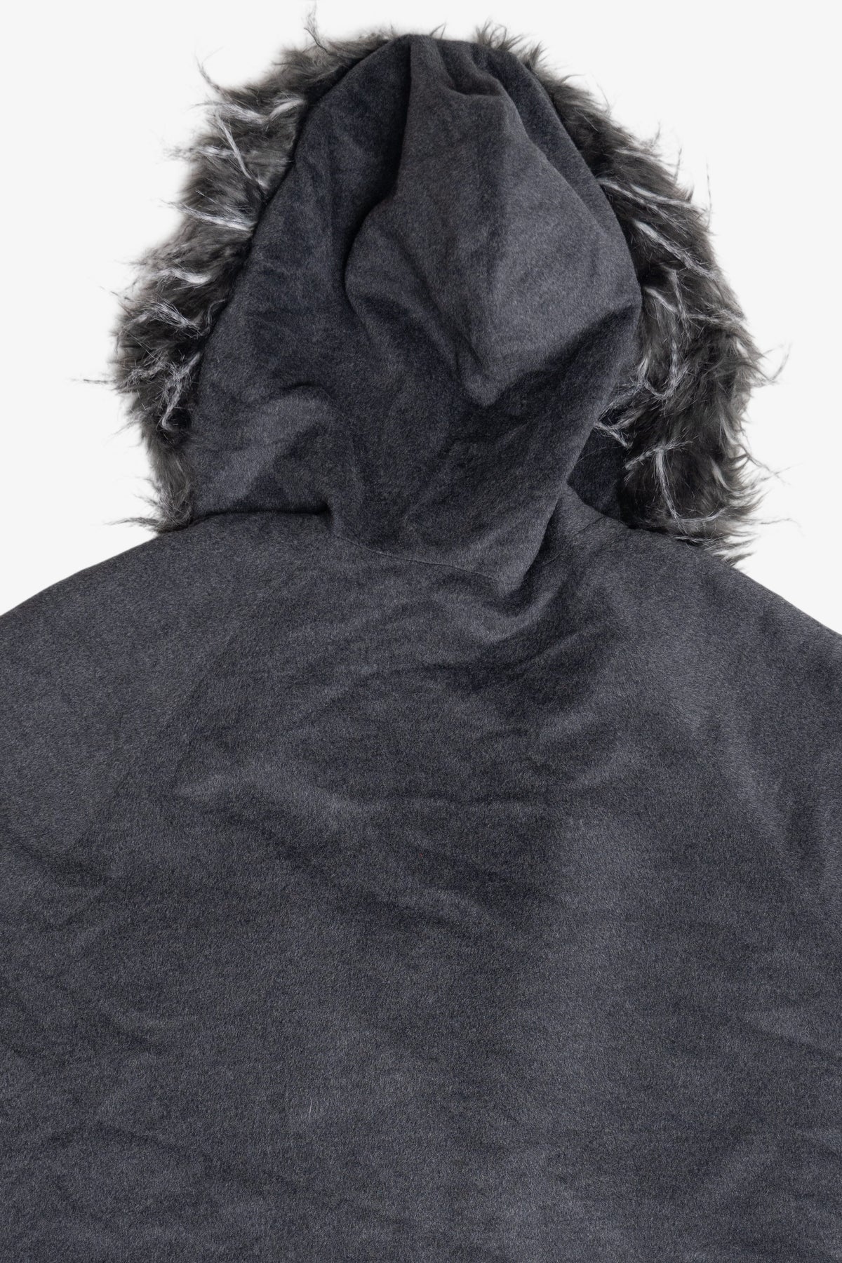 Adrienne Landau Faux Fur Hooded Poncho (2010s)