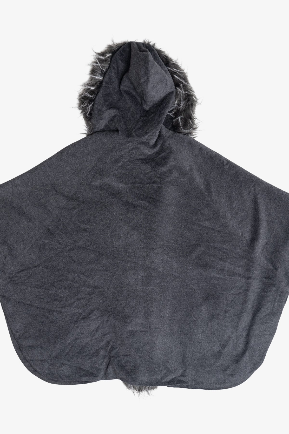 Adrienne Landau Faux Fur Hooded Poncho (2010s)