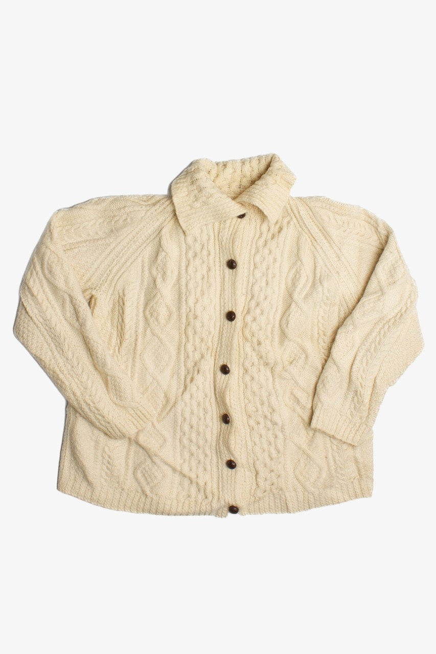Vintage Fisherman Collared Cardigan Sweater (1980s)