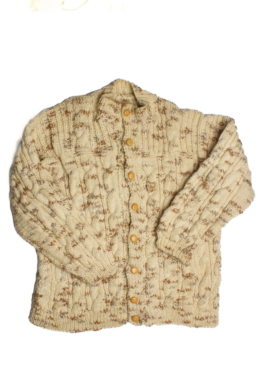 Vintage Fisherman Cardigan Sweater (1970s) 1058