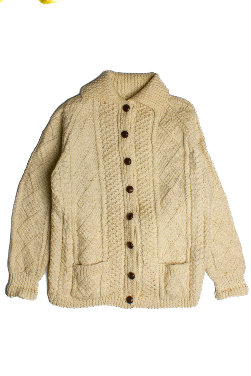 Vintage Cardigan Fisherman Sweater 1070