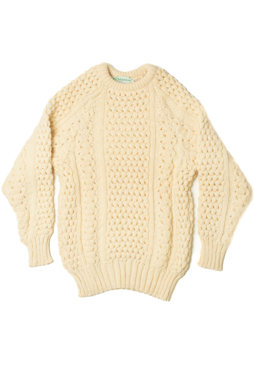 Vintage Hand Knit Irish Fisherman Sweater 1152
