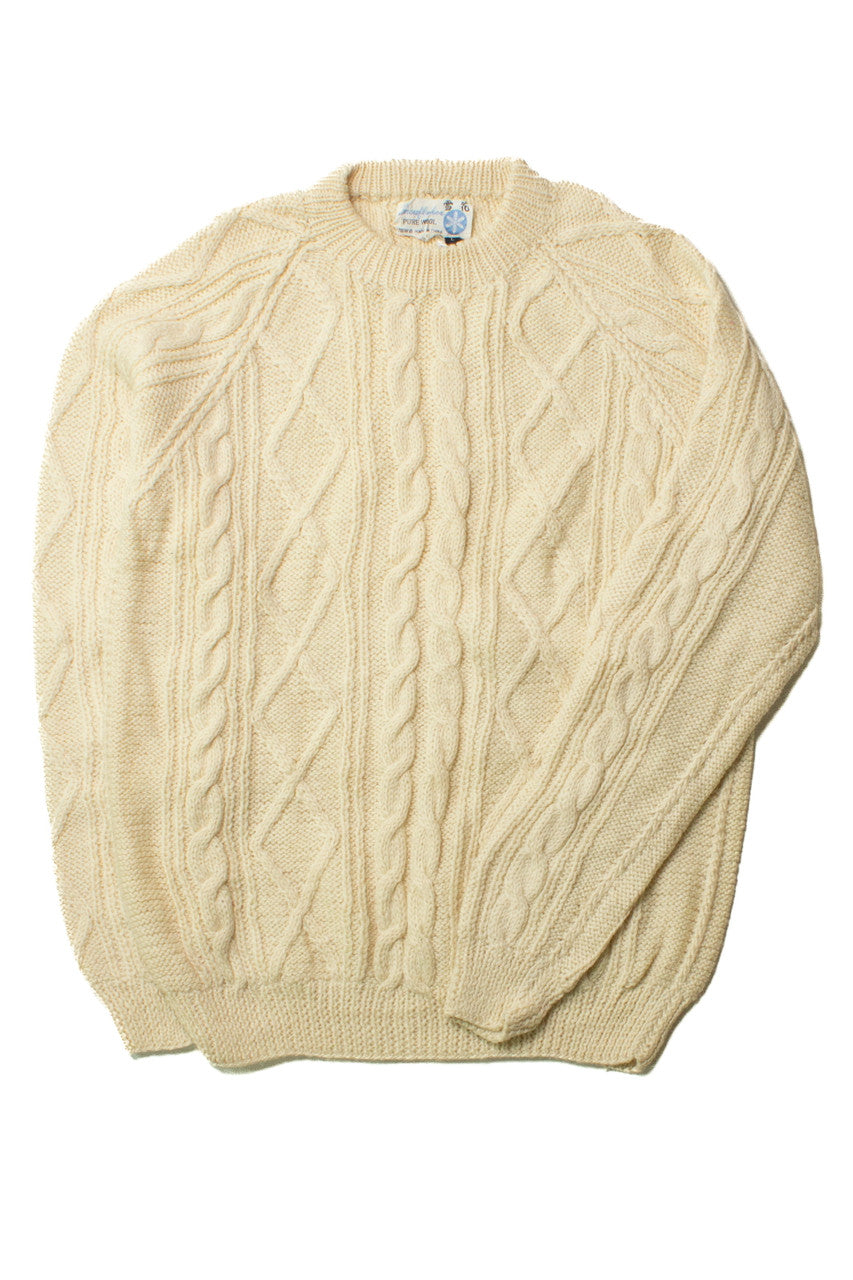 Vintage Snowflakes Fisherman Sweater 1165
