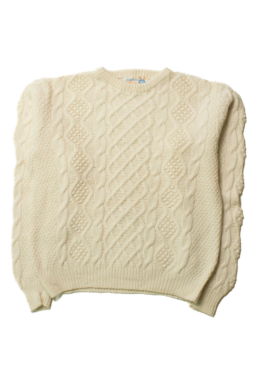 Vintage Snowflakes Fisherman Sweater 1176