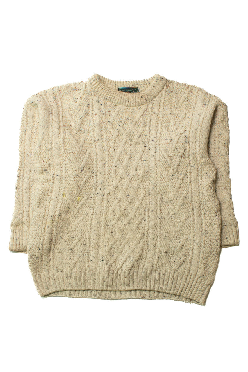 Vintage British Wool Fisherman Sweater 1188