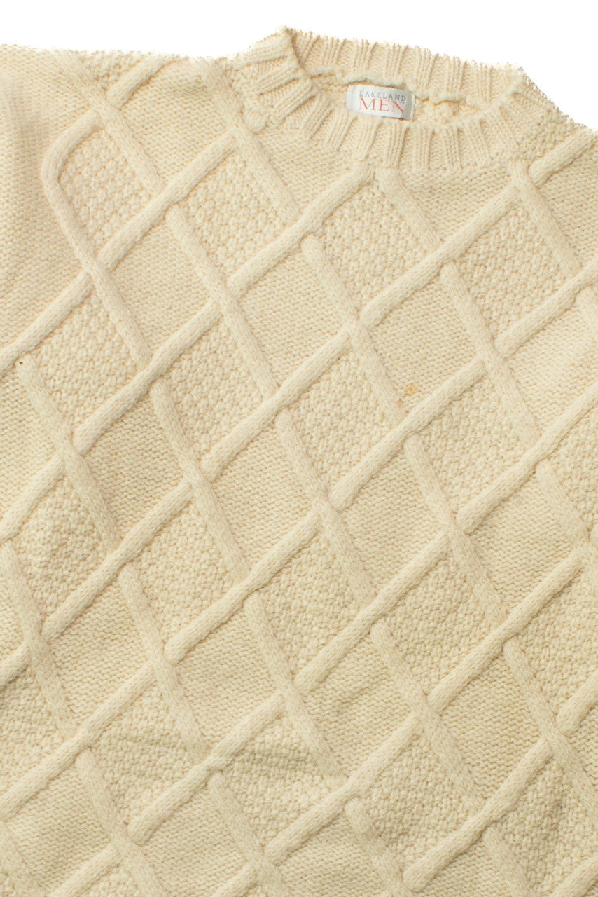 Vintage Lakeland Men Fisherman Sweater 1198