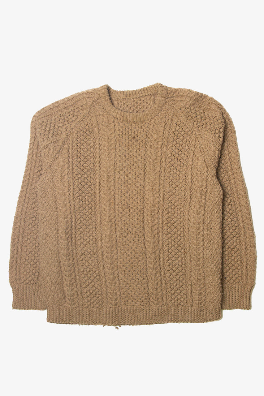 Vintage Beige Fisherman Sweater