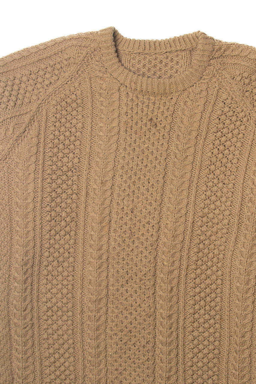 Vintage Beige Fisherman Sweater