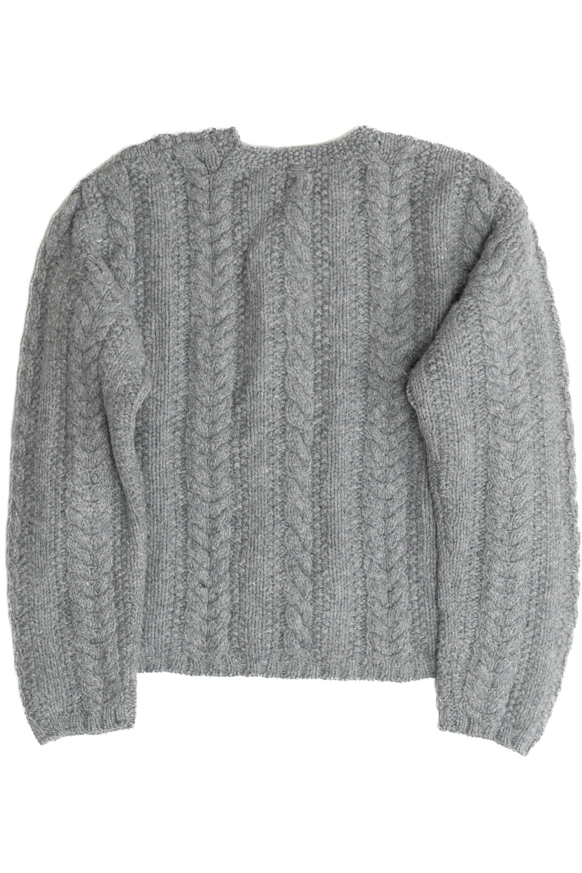 Vintage J. Crew Cable Knit Cardigan Fisherman Sweater (2000s)