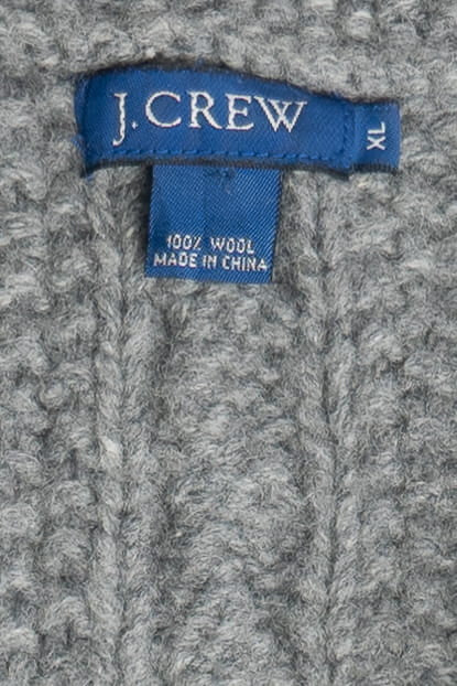 Vintage J. Crew Cable Knit Cardigan Fisherman Sweater (2000s)