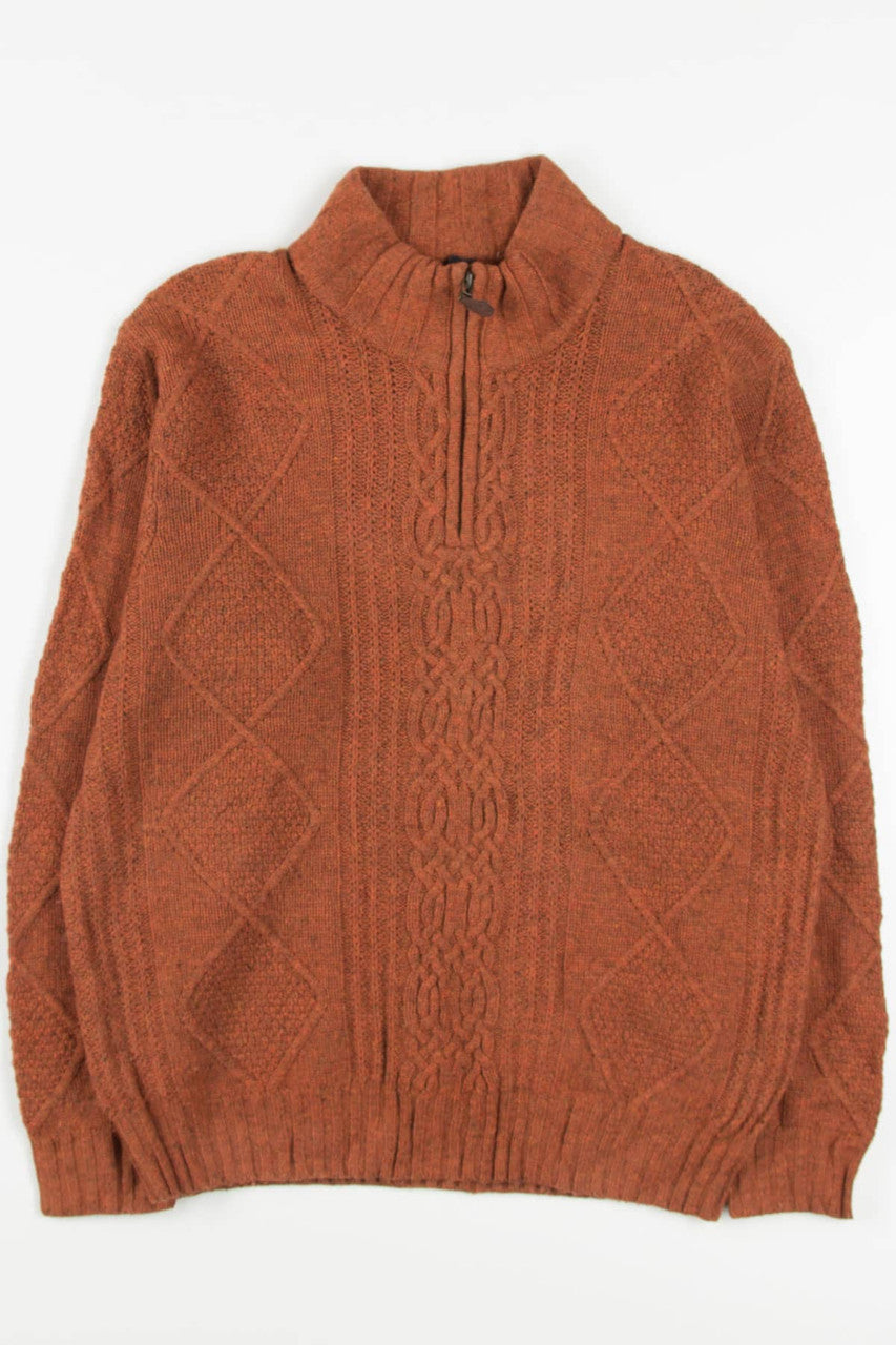 Pumpkin Jos. A. Bank Fisherman Sweater 756