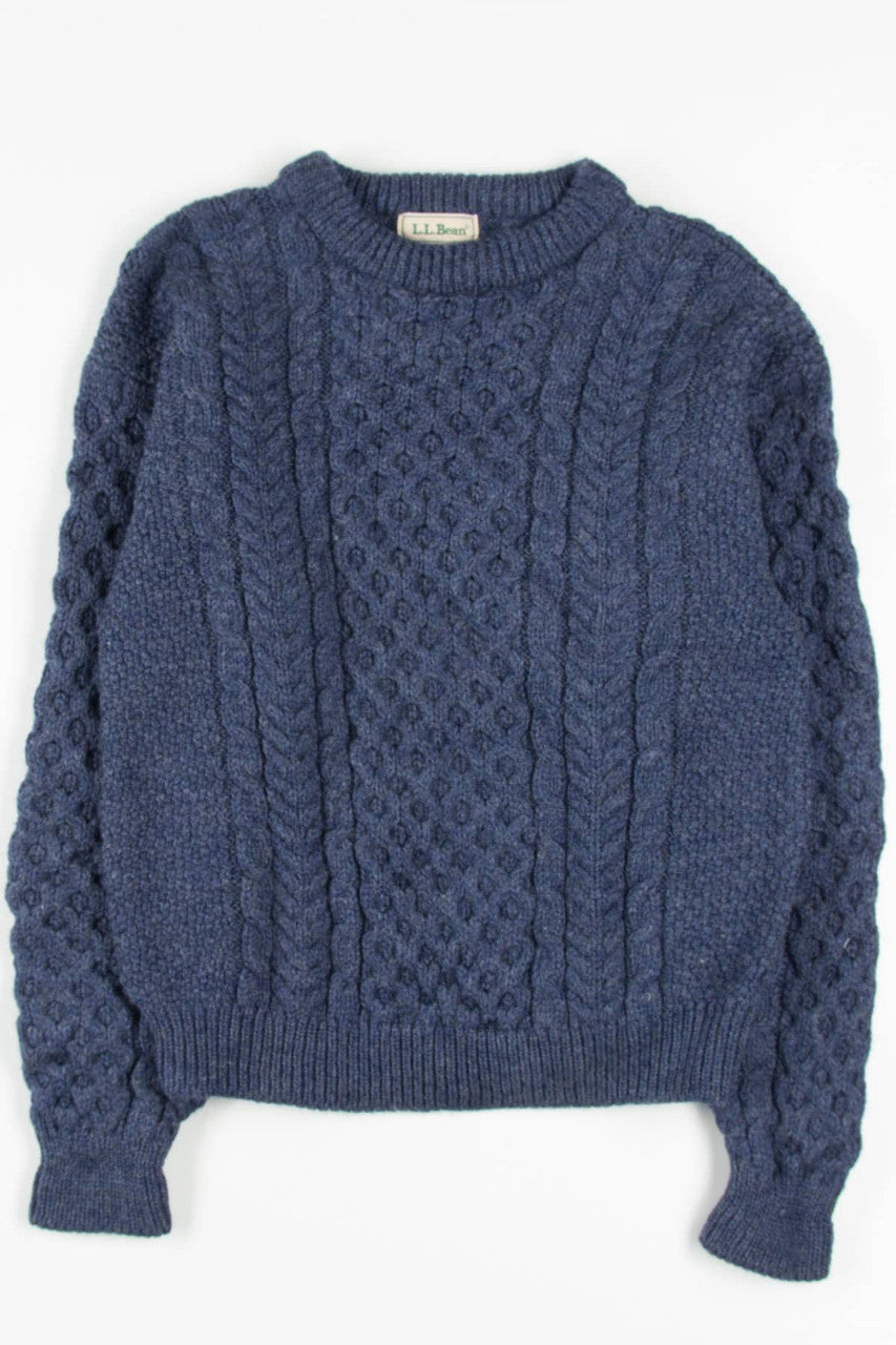 Blue L.L. Bean Fisherman Sweater 759
