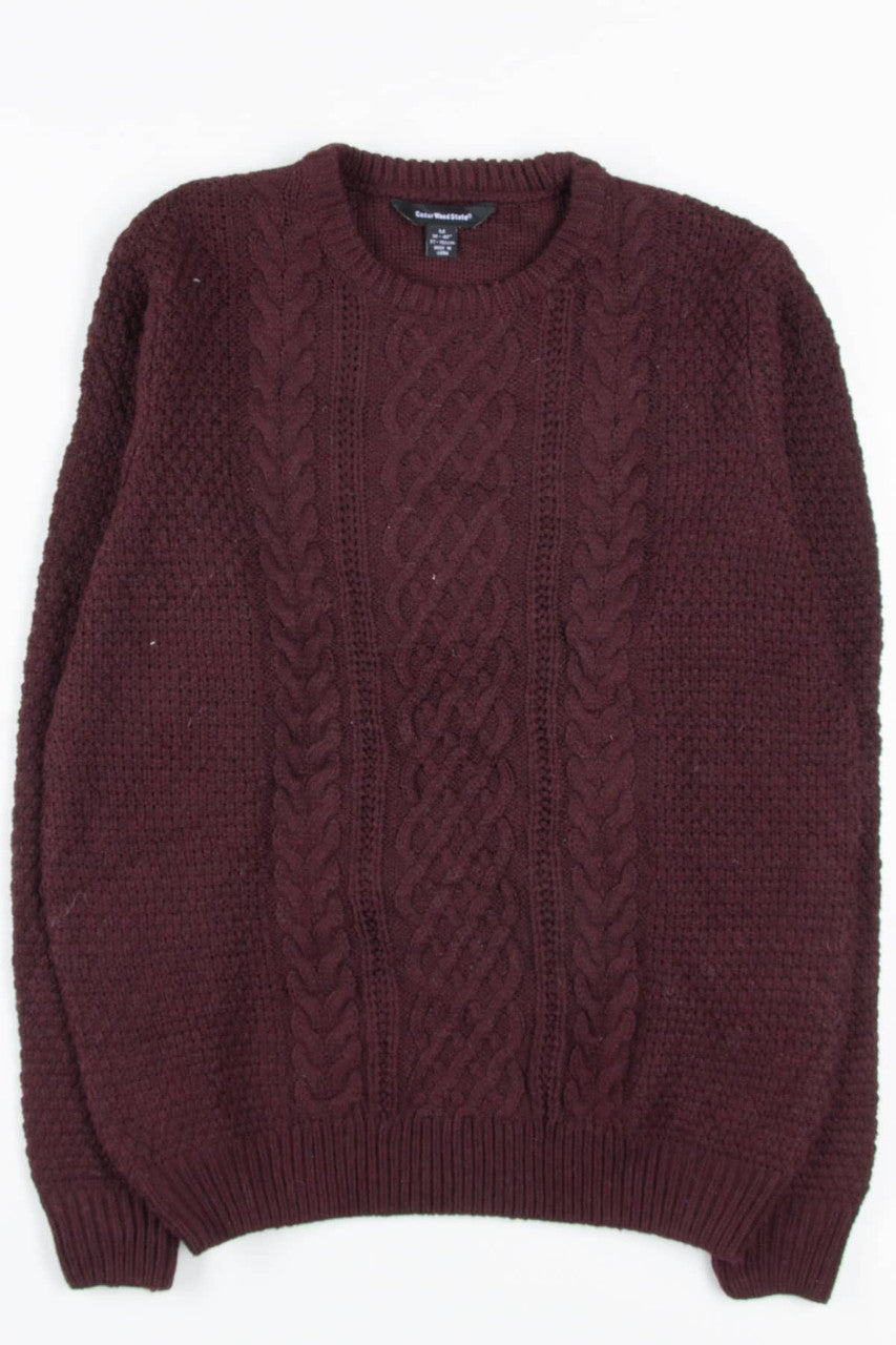 Burgundy Fisherman Sweater 763