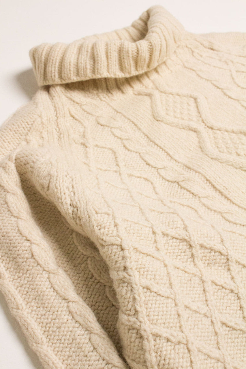 Vintage Turtleneck Fisherman Sweater 849