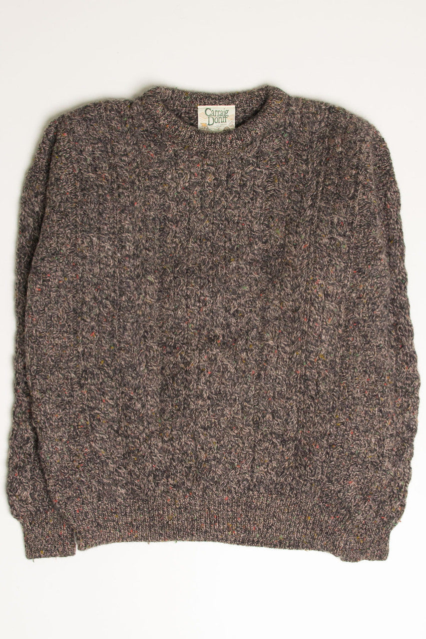 Dark Mauve Carraig Donn Irish Fisherman Sweater 859