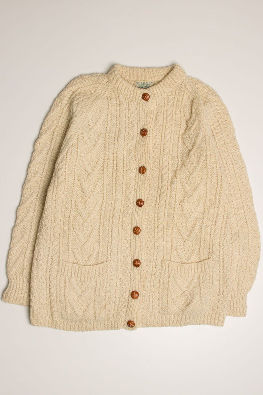 Vintage Blarney Woollen Mills Irish Fisherman Cardigan 910