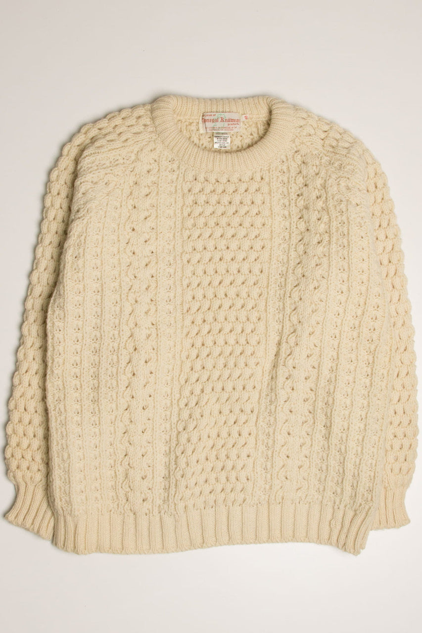 Vintage Donegal Knitwear Irish Fisherman Sweater 923