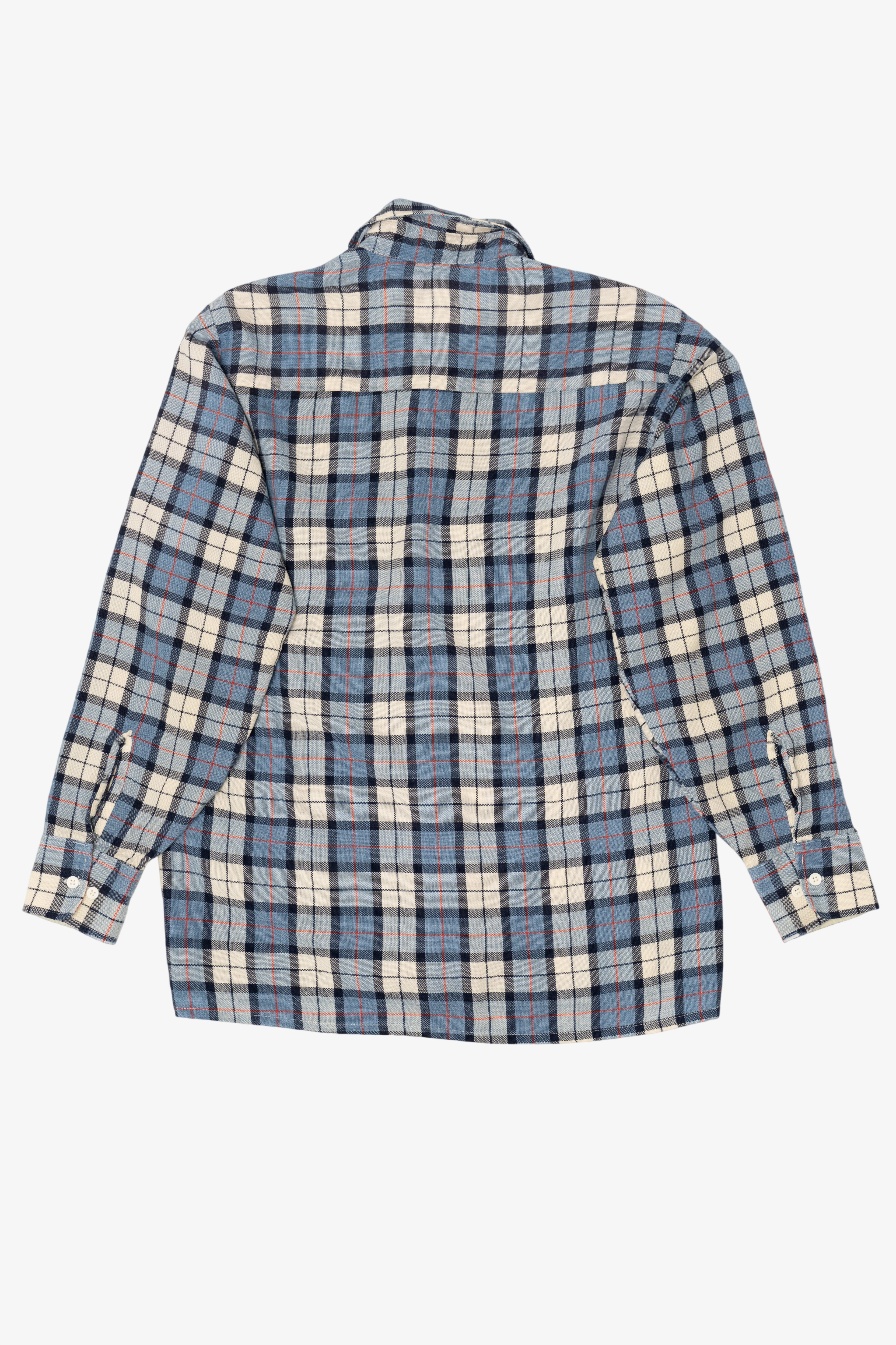 Vintage Blue Flannel Button Up Shirt (1990s)