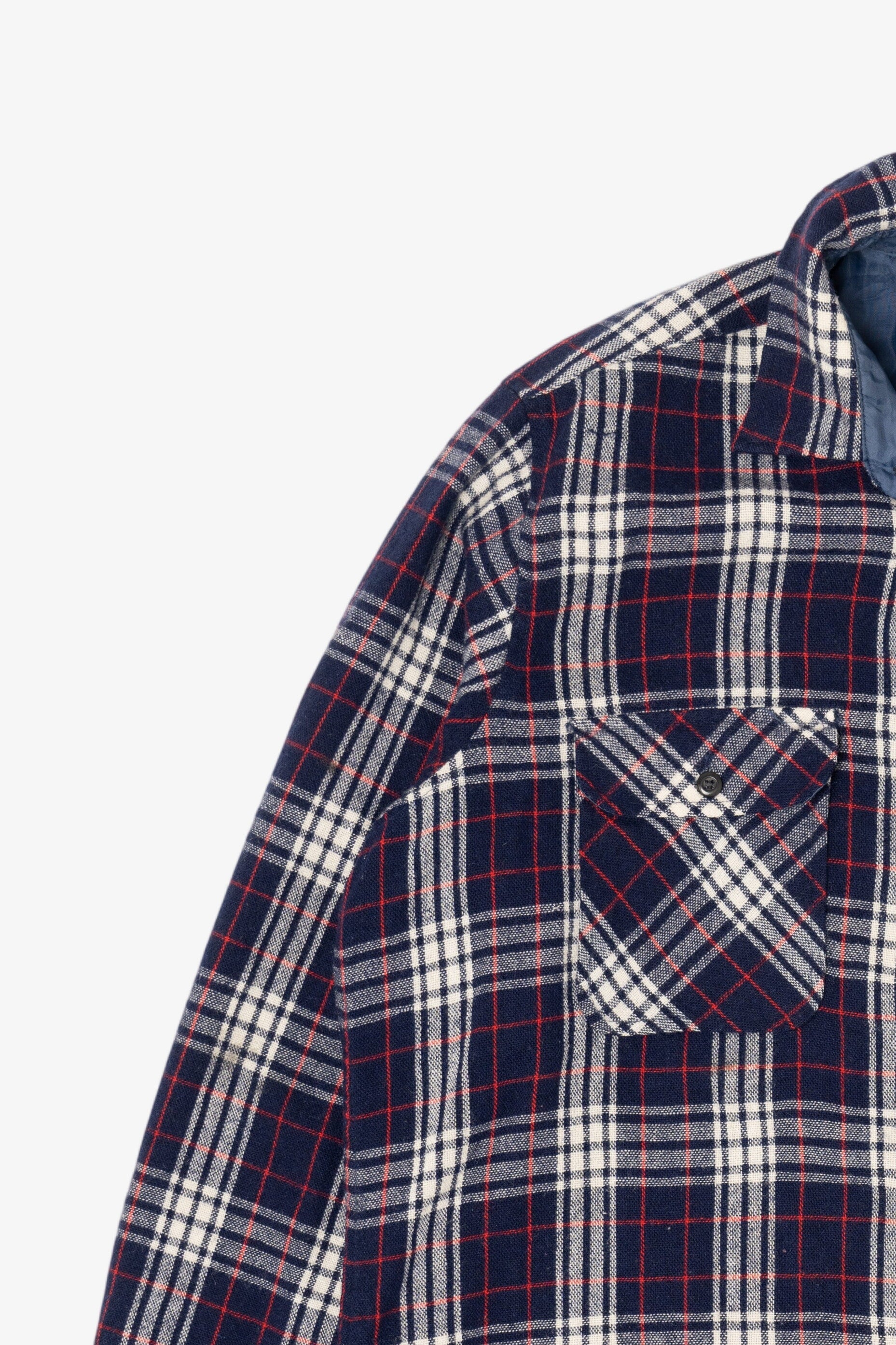 Vintage Navy Blue Fieldmaster Flannel Button Up Shirt (1990s)