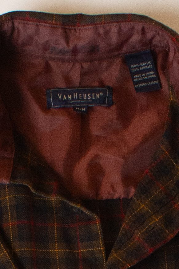 Vintage Brown Van Heusen Flannel Shirt (1990s)