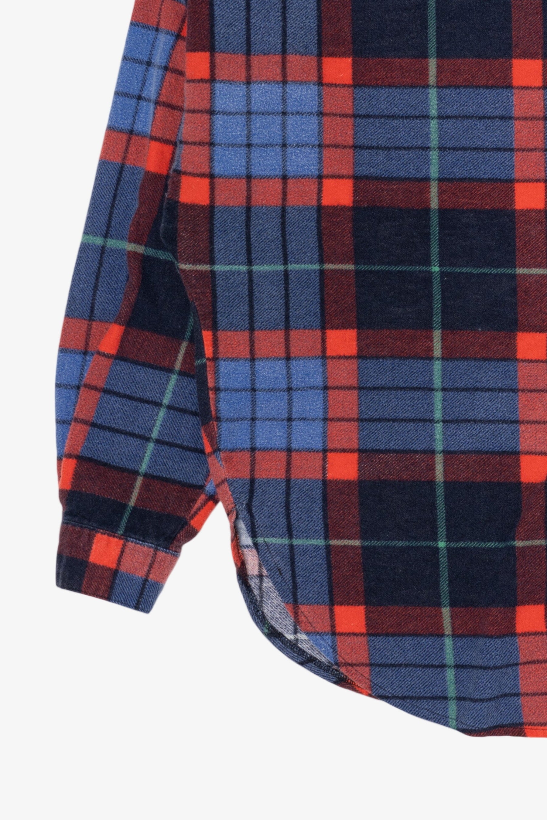 Vintage Red And Navy Blue Landon West Flannel Button Up Shirt (1990s)