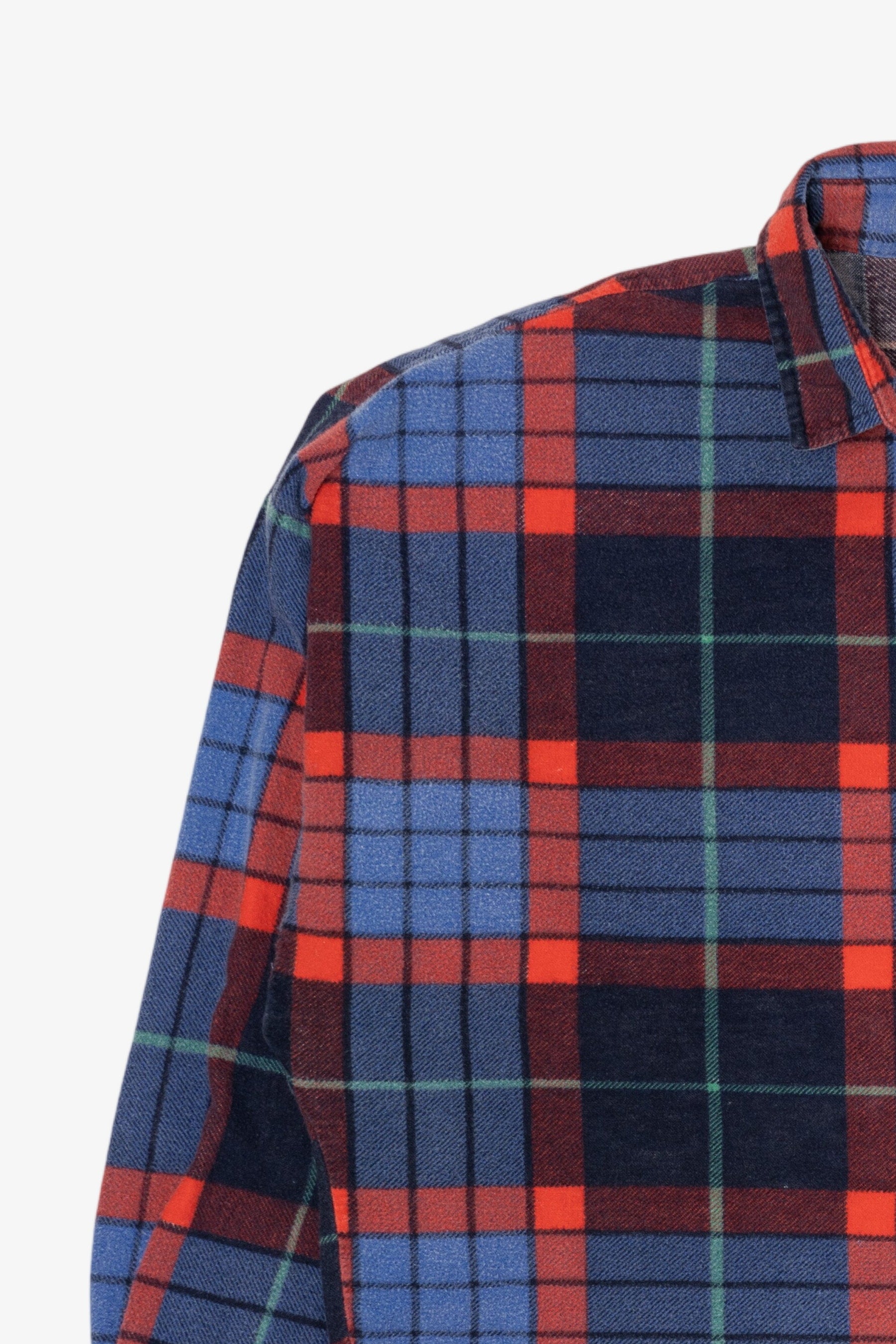 Vintage Red And Navy Blue Landon West Flannel Button Up Shirt (1990s)