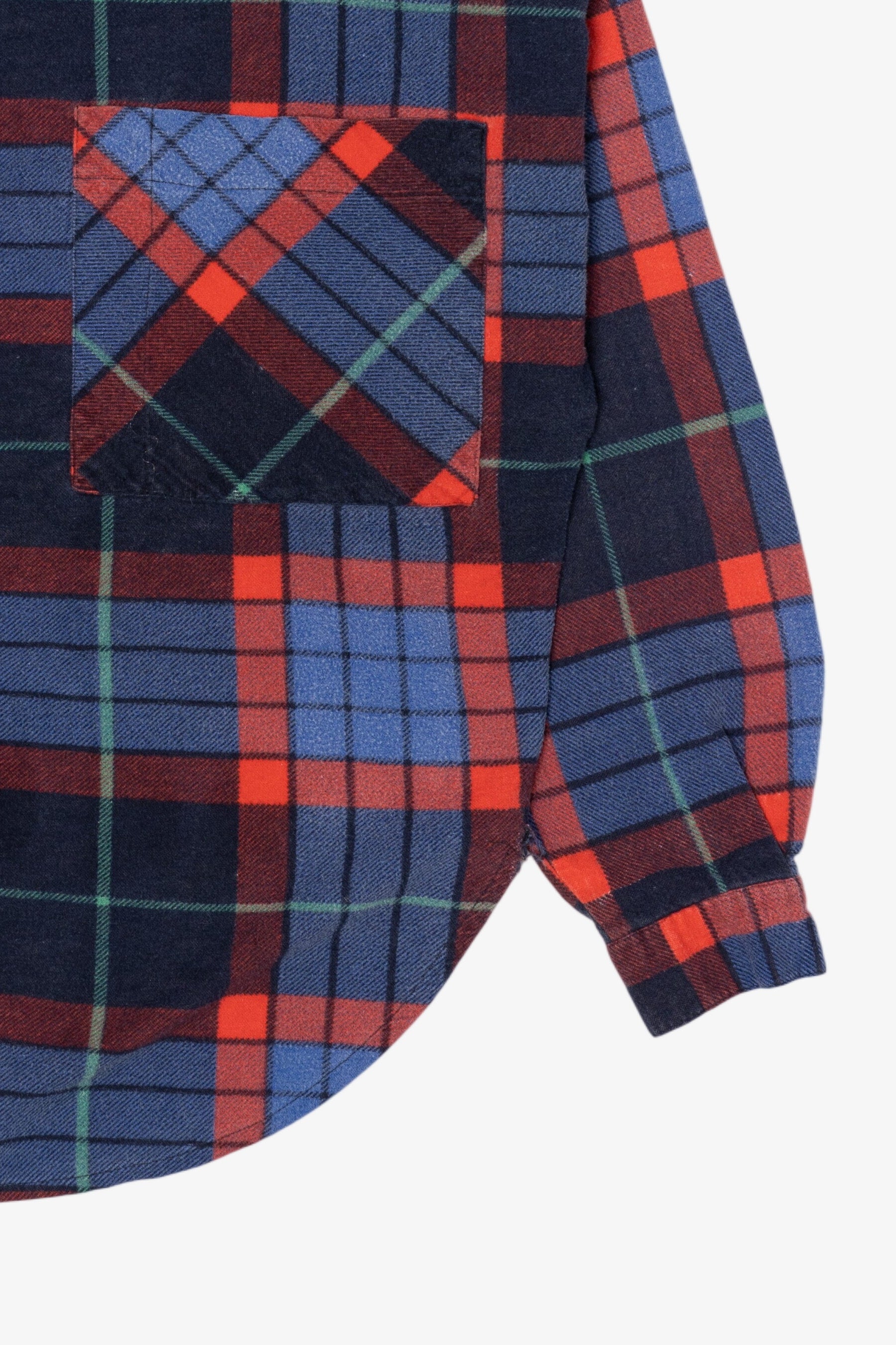 Vintage Red And Navy Blue Landon West Flannel Button Up Shirt (1990s)