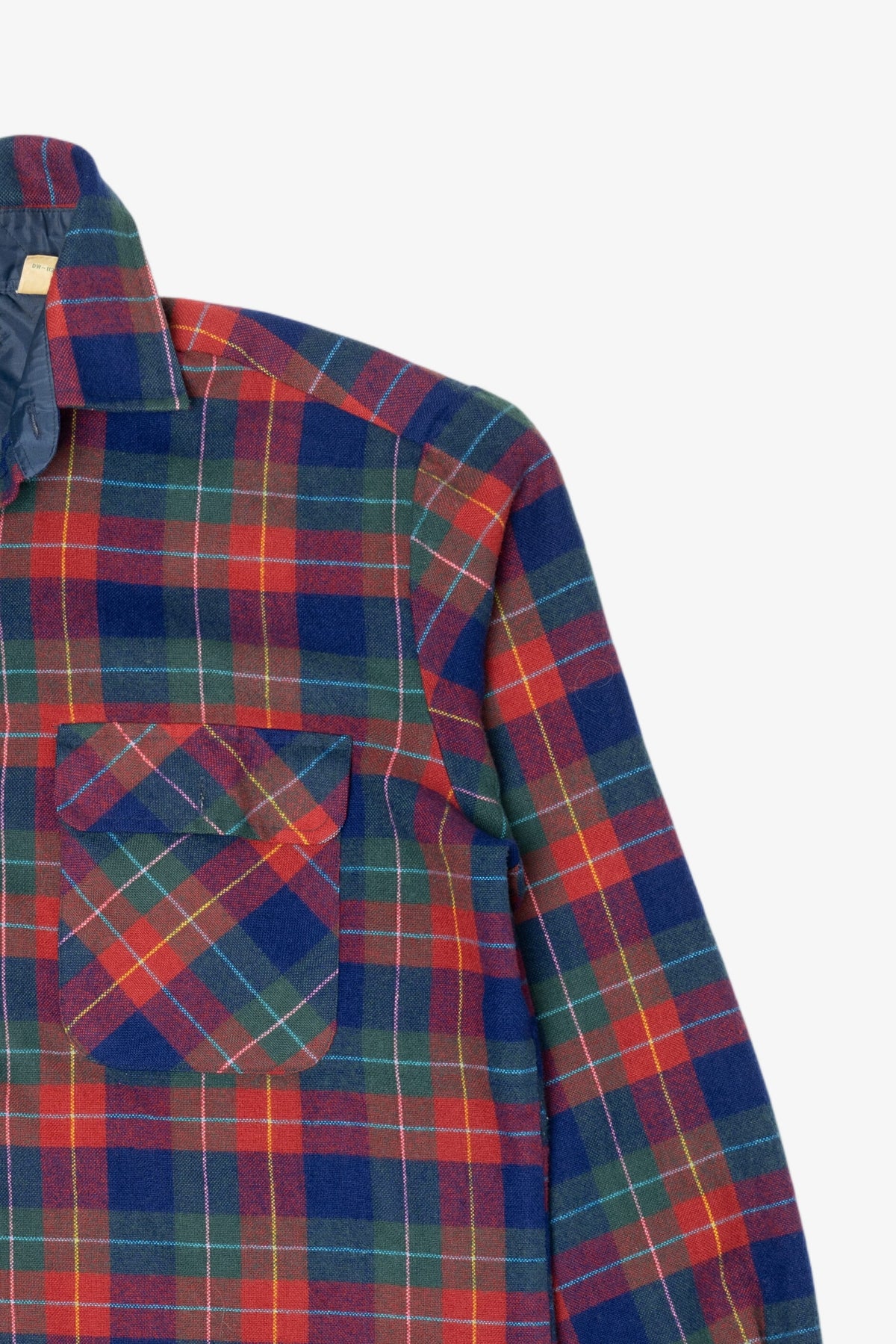 Vintage Red And Navy Blue St. John's Bay Flannel Button Up Shirt (1990s)