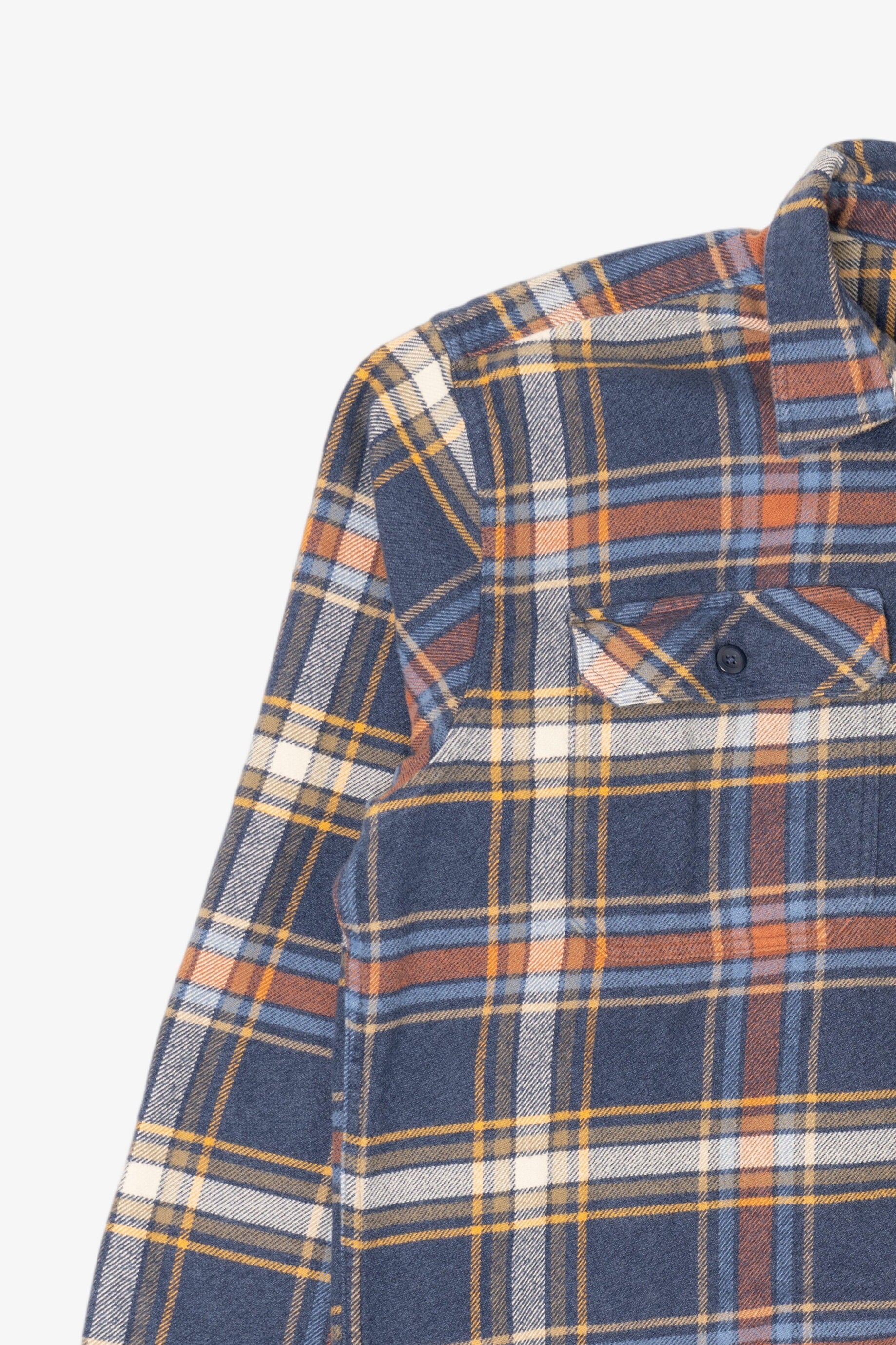 Blue Plaid Patagonia Button Up Flannel Shirt (2010s)