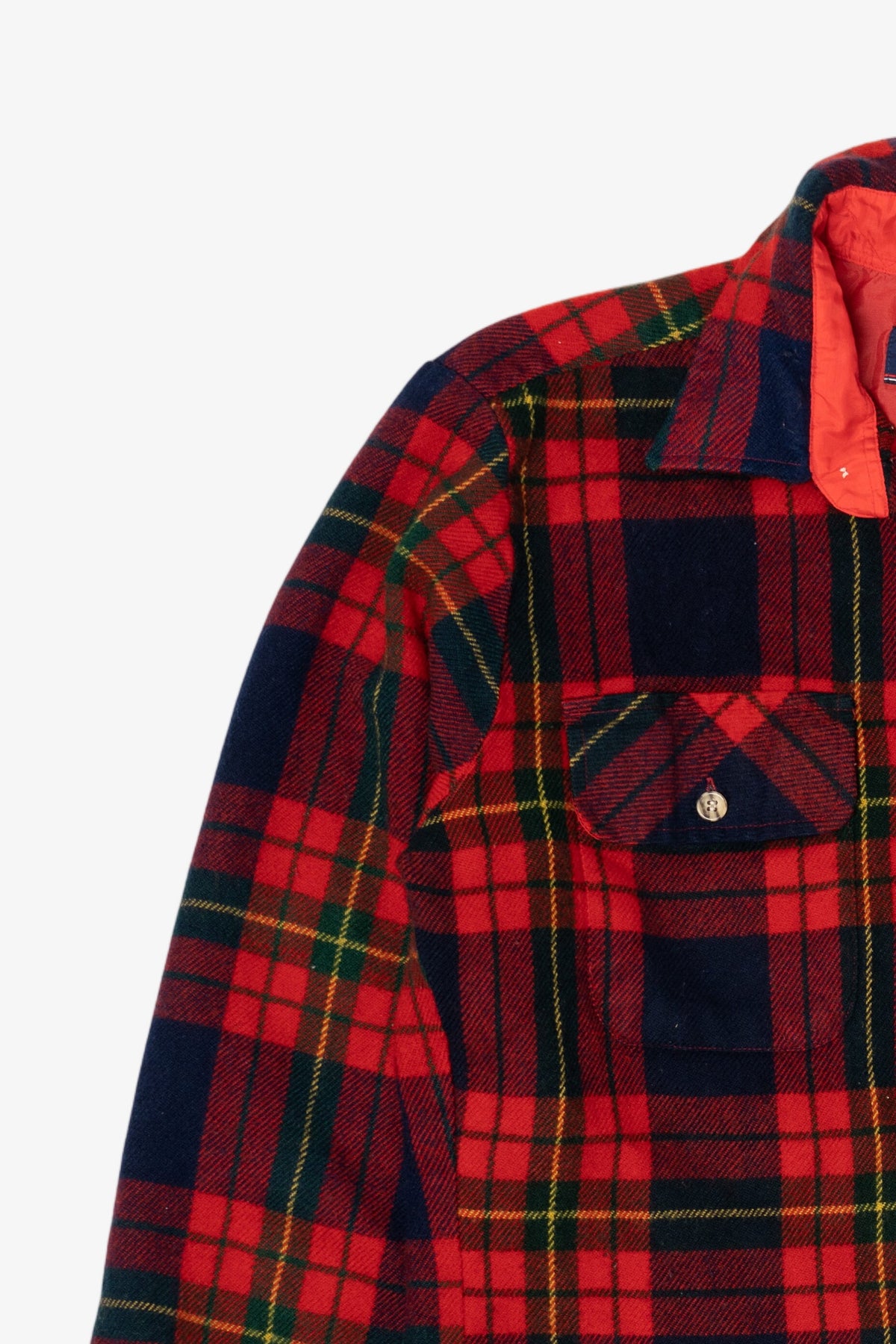 Vintage Red Marshall Field & Company Button Up Flannel Shirt (1970s)