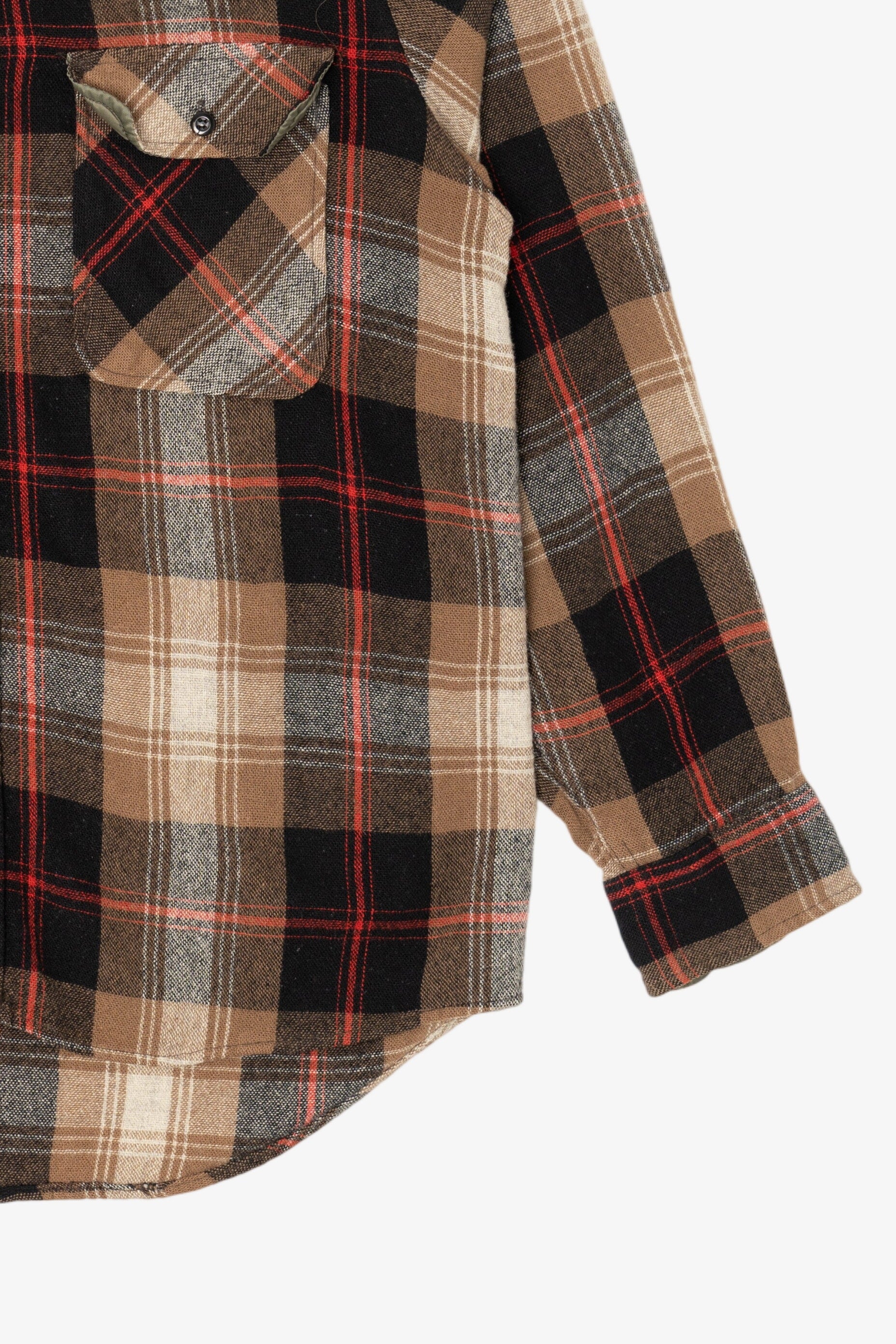 Vintage Brown Plaid Fieldmaster Flannel Button Up Shirt (1980s)