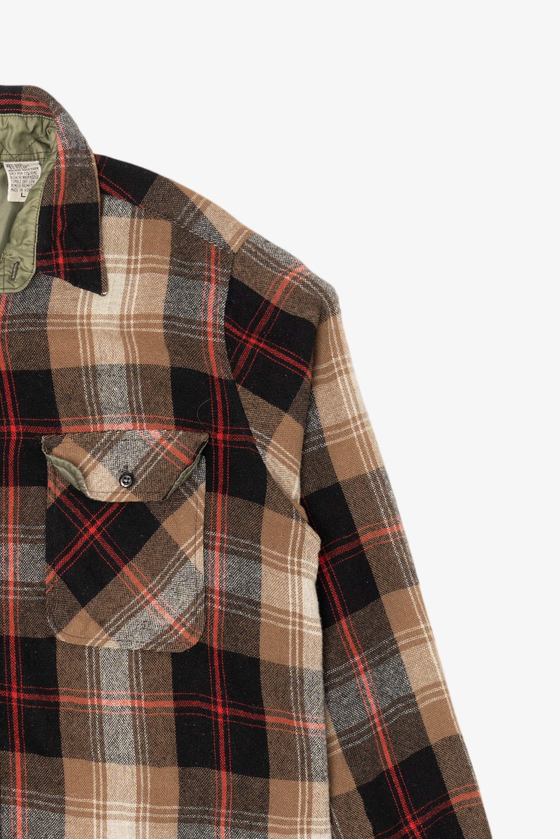 Vintage Brown Plaid Fieldmaster Flannel Button Up Shirt (1980s)