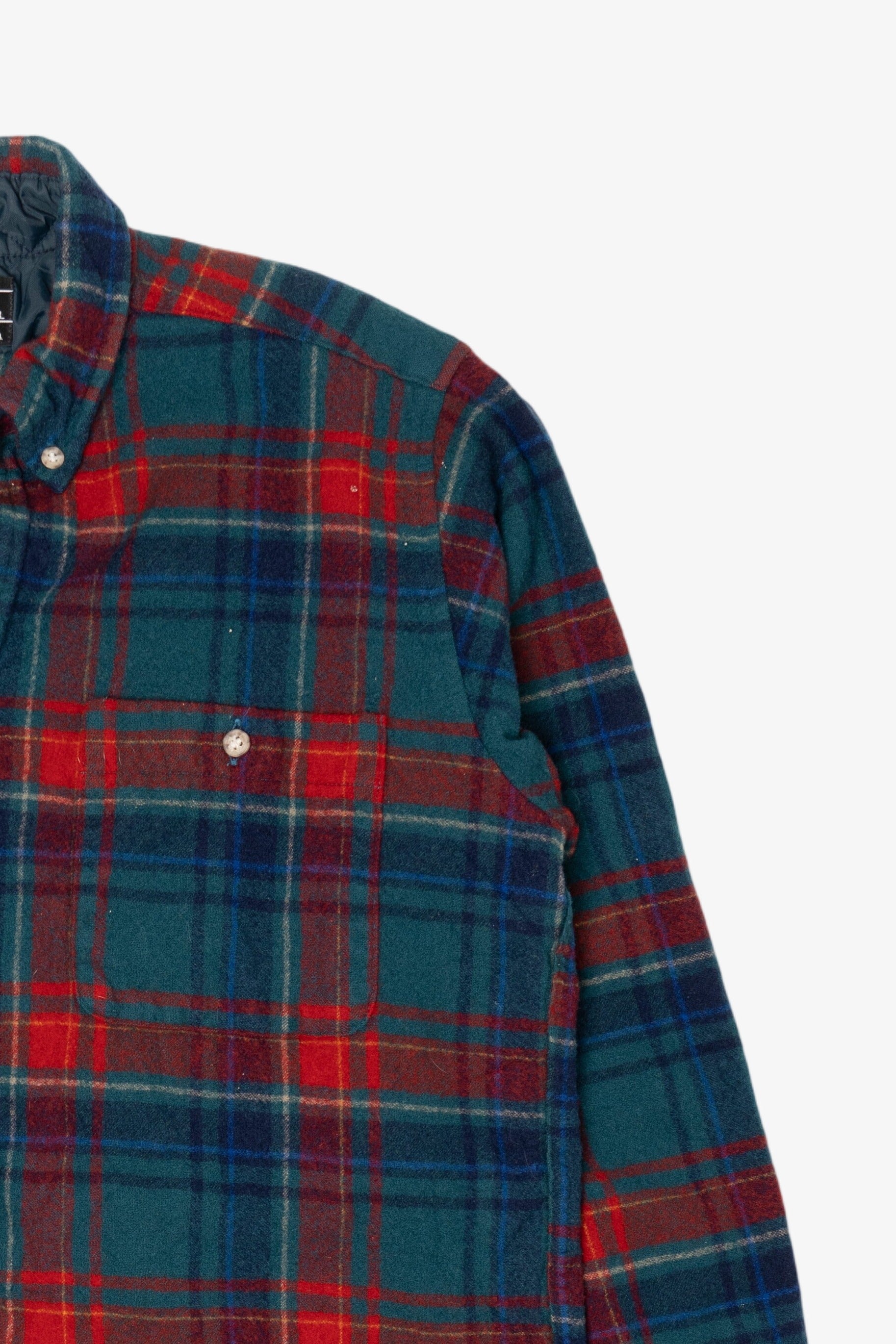 Vintage Plaid Lobo Flannel Button Up Shirt (1970s)