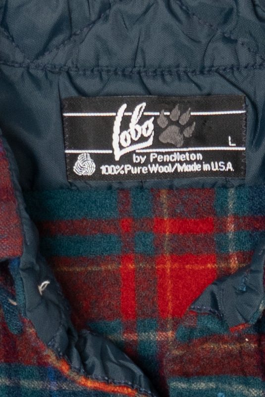 Vintage Plaid Lobo Flannel Button Up Shirt (1970s)