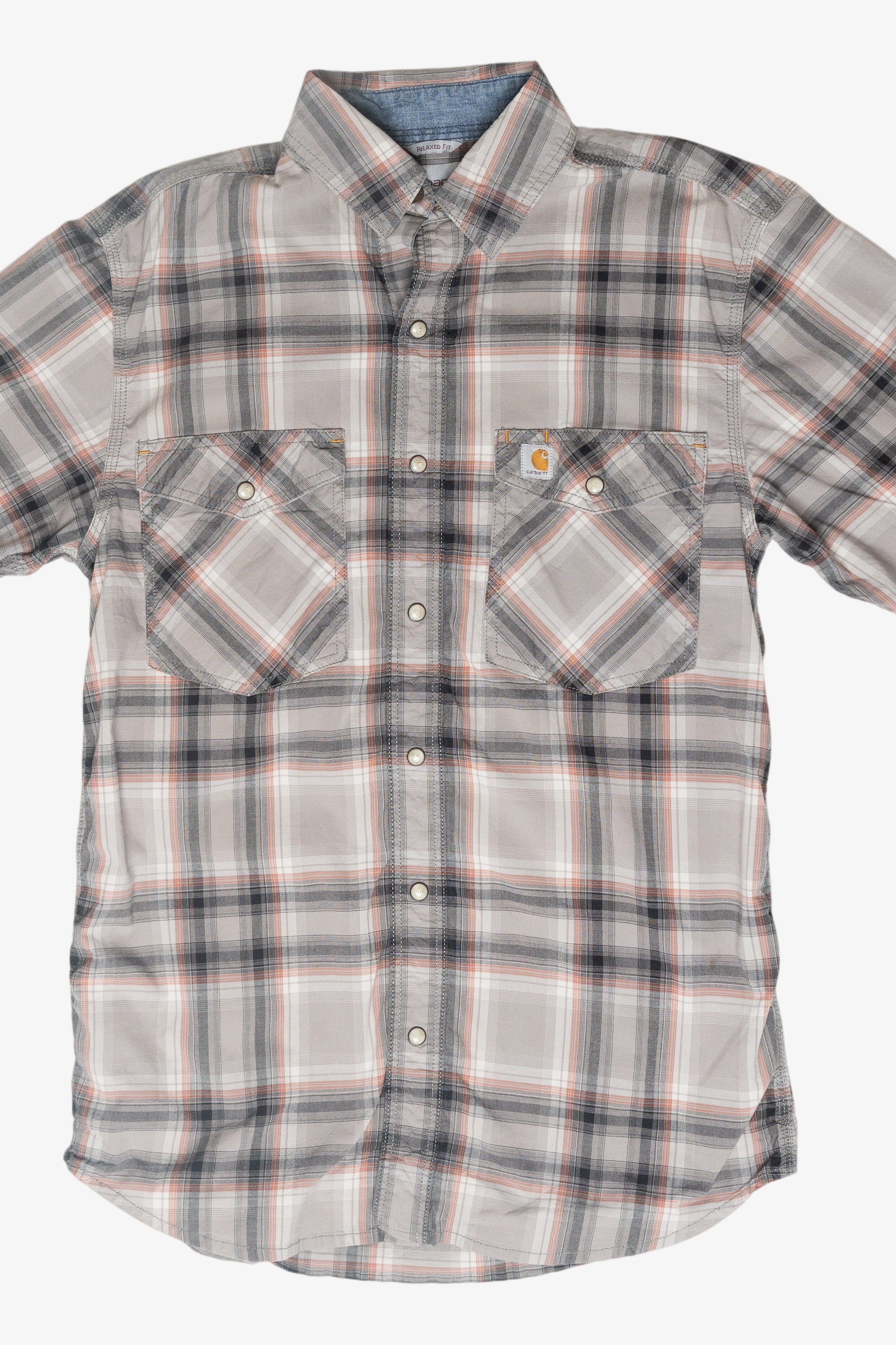 Vintage Carhartt Button Up Flannel Short Sleeve (1990s)