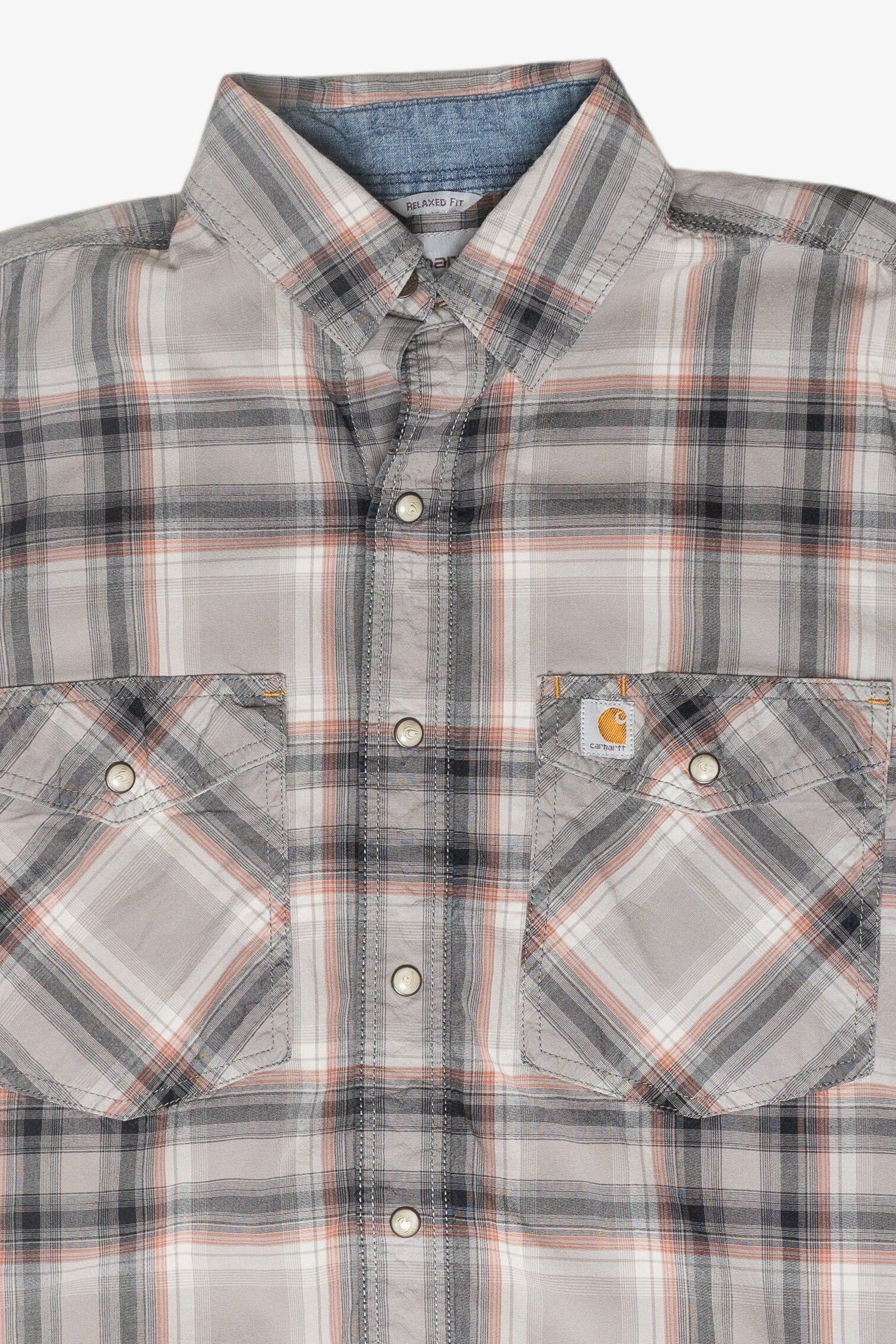Vintage Carhartt Button Up Flannel Short Sleeve (1990s)