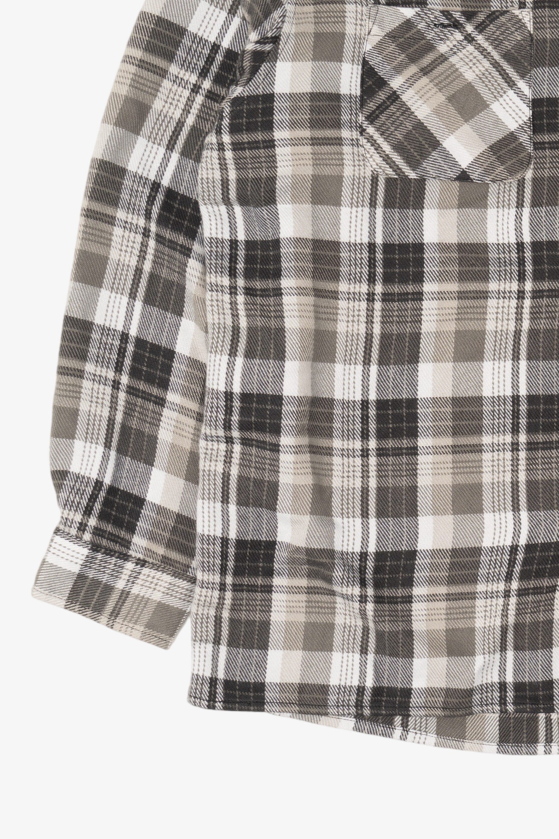Vintage Gray Plaid John Blair Flannel Shirt (1990s)