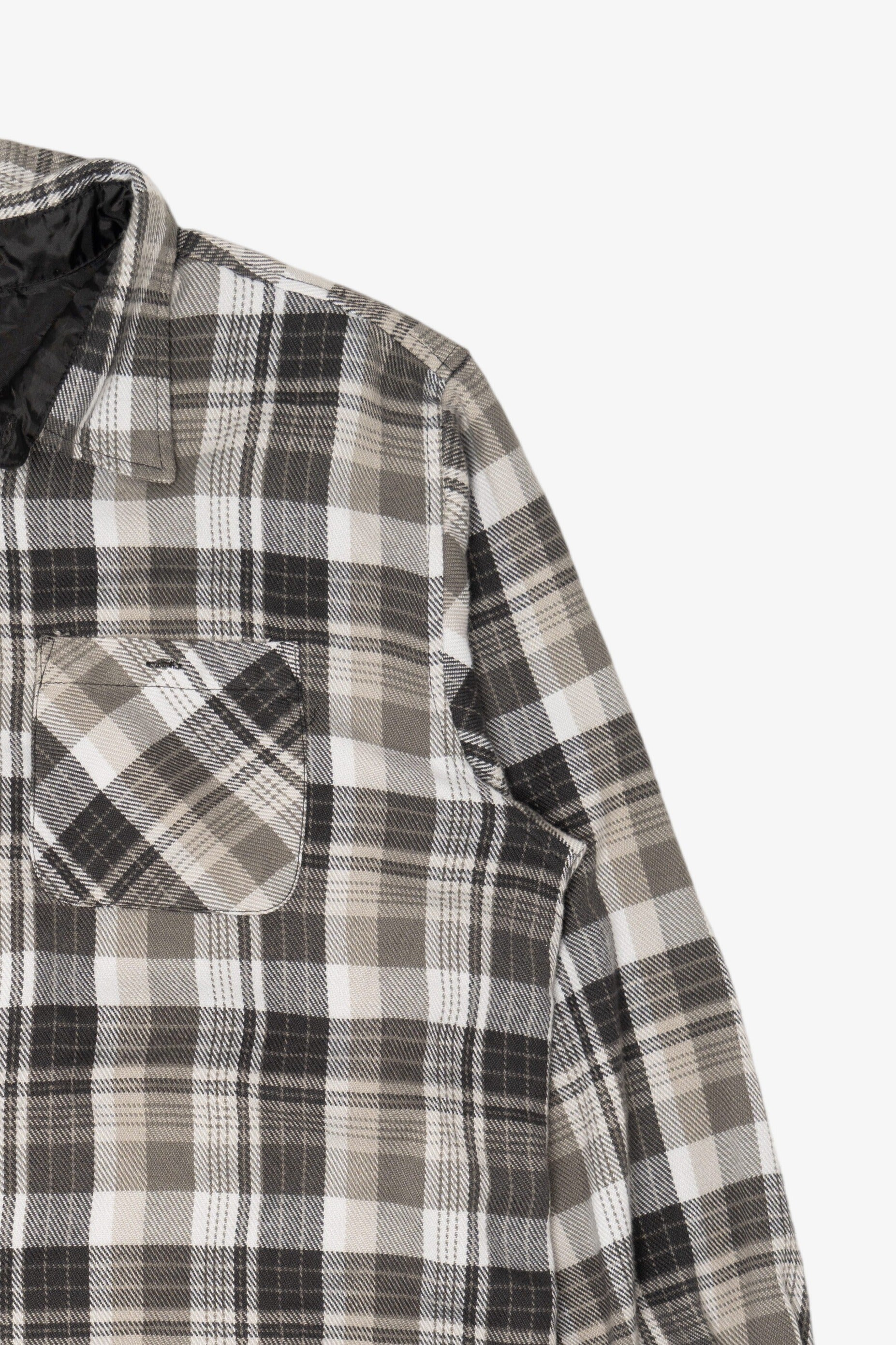 Vintage Gray Plaid John Blair Flannel Shirt (1990s)
