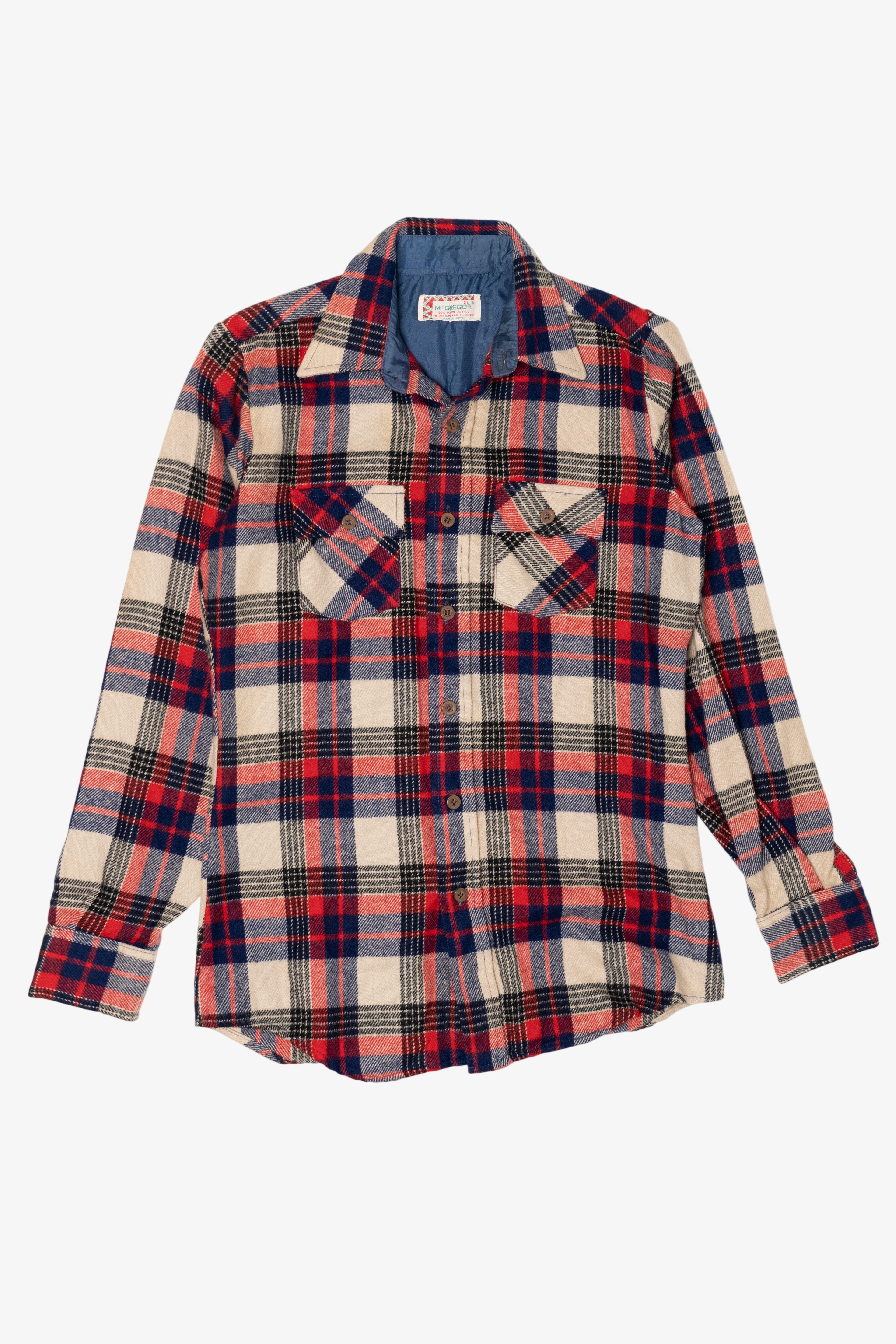 Vintage Red Plaid McGregor Button Up Shirt (1980s)