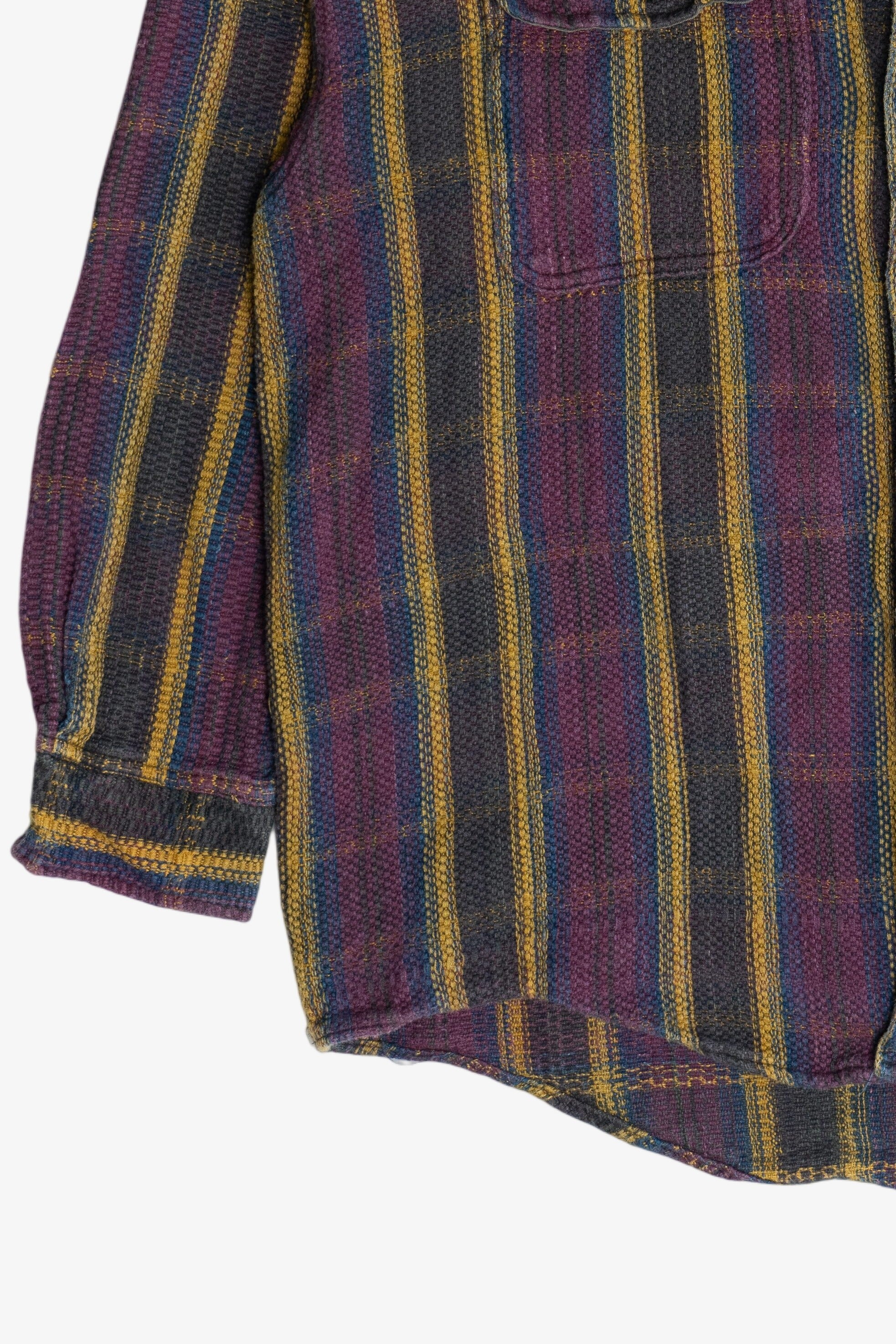 Vintage P.J. Henry Striped Heavyweight Cotton Tweed Flannel (1990s)