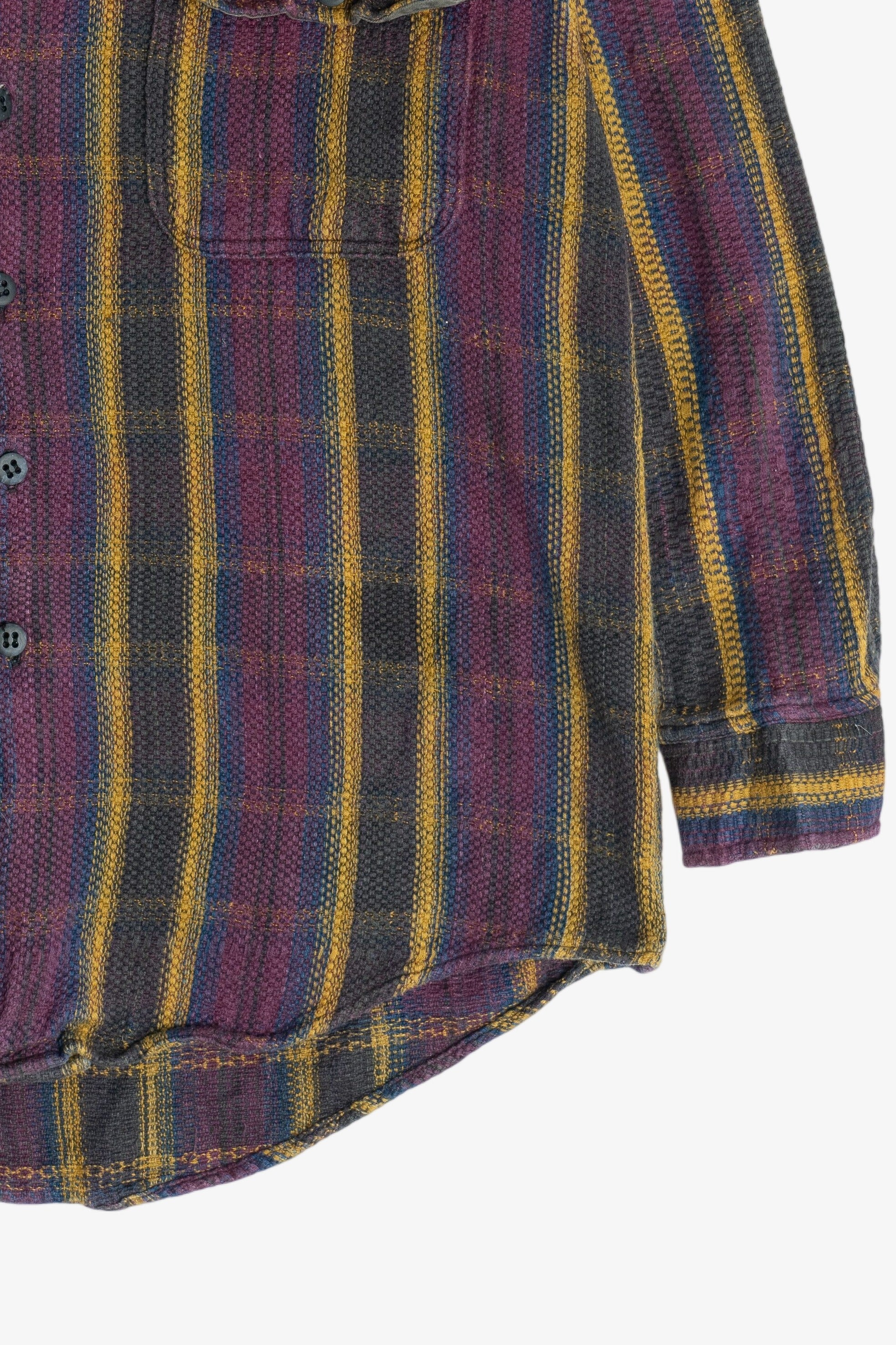 Vintage P.J. Henry Striped Heavyweight Cotton Tweed Flannel (1990s)