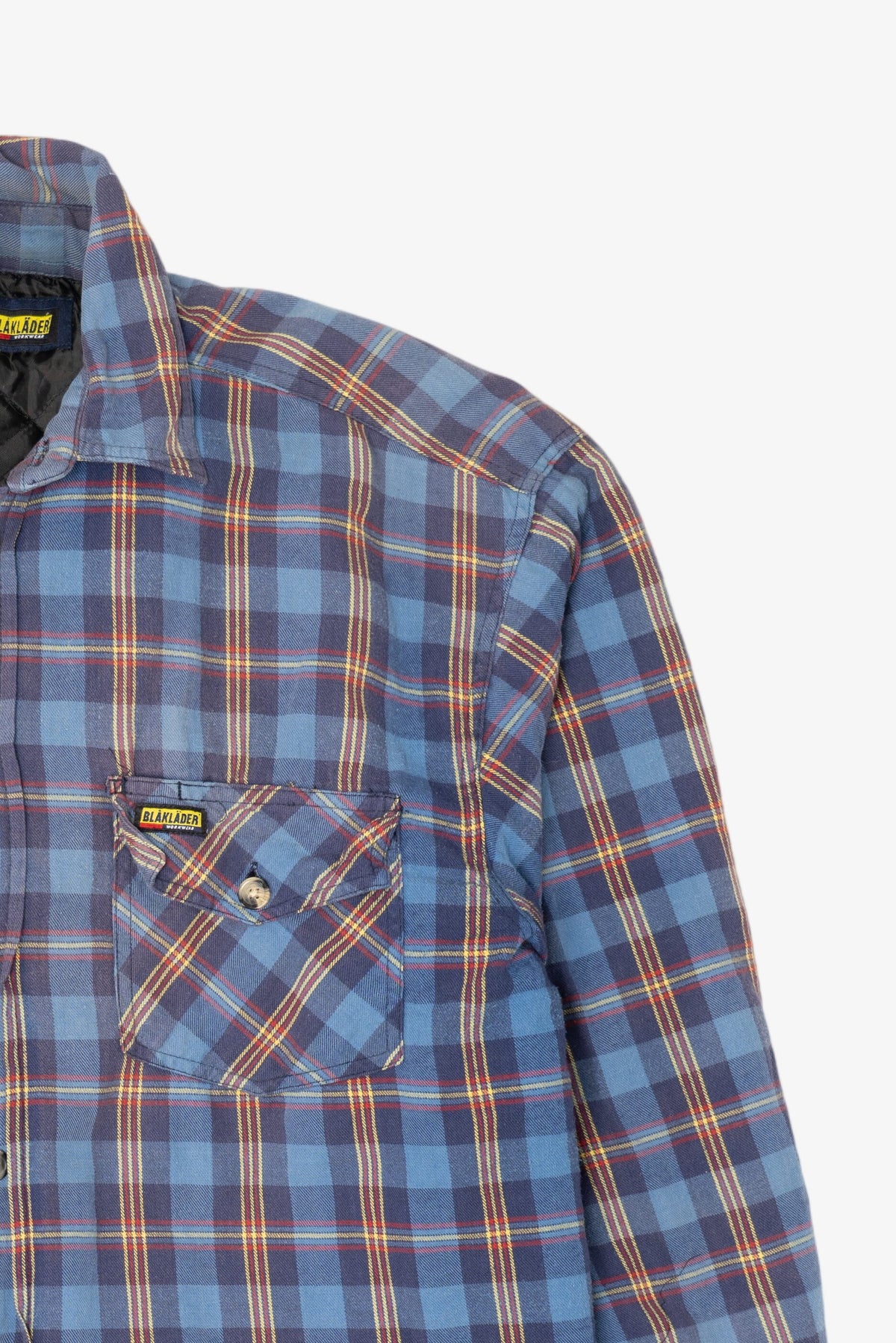 Vintage Blue Blåkläder Quilt Lined Flannel Shirt (1990s)